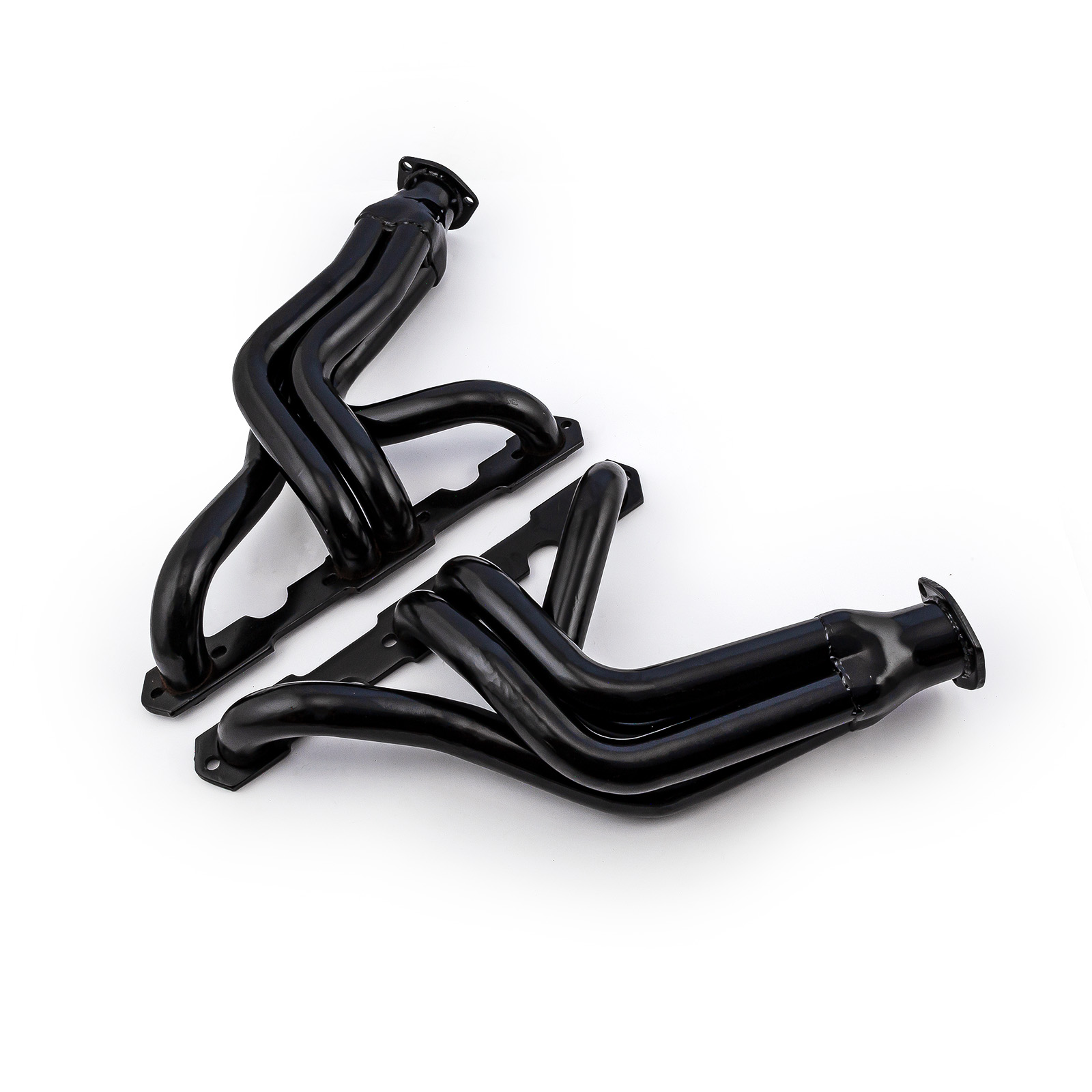 Speedmaster® PCE316.1153 Chevy SBC 350 1955-57 Tri-5 Mid Length Black Headers Straight Plug Heads