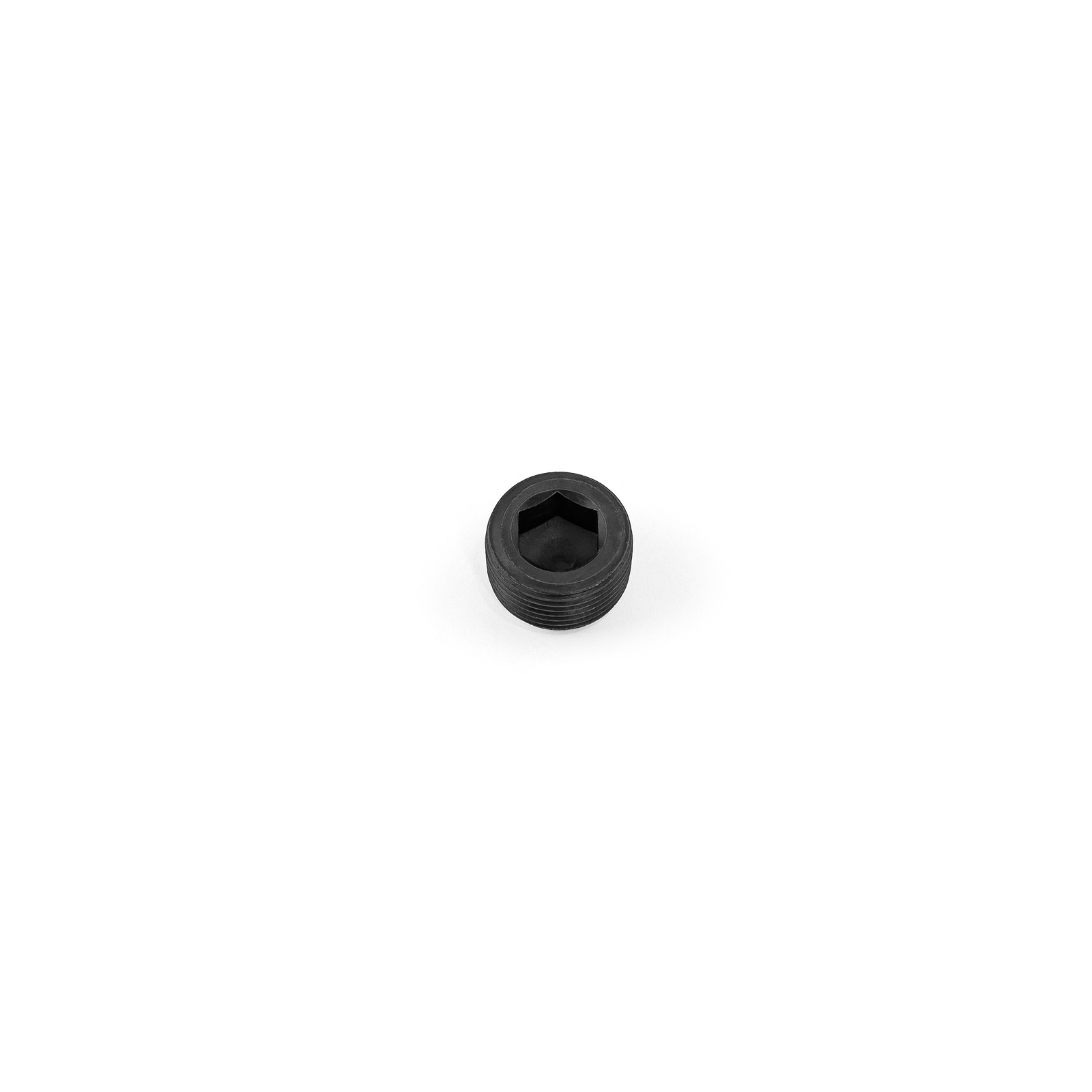Internal Allen Head Pipe Plug Fitting 1" NPT Black Anodized Aluminum