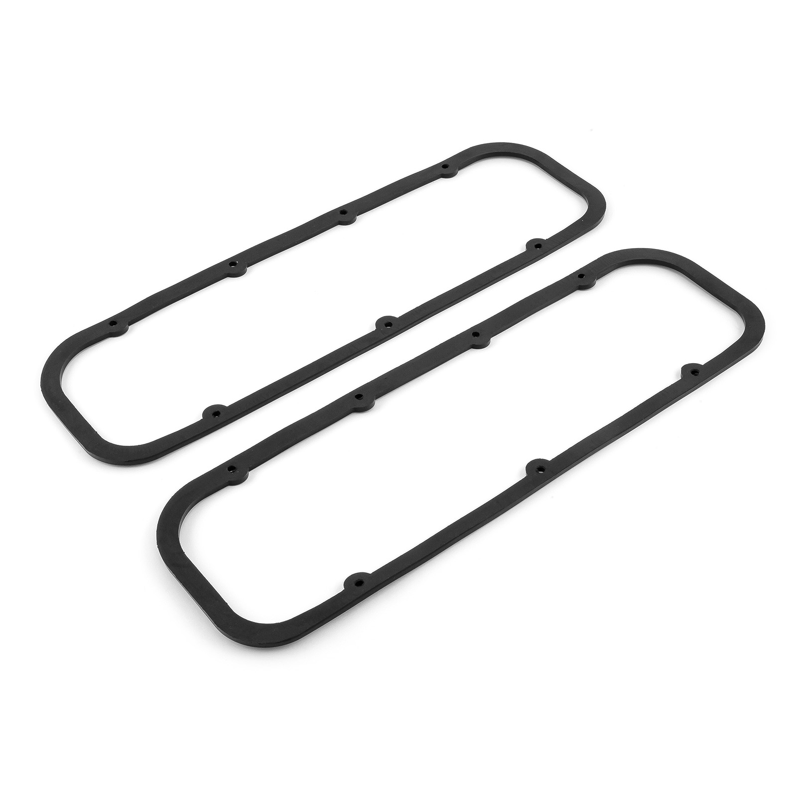 Chevy BBC 454 1966-00 3/16" Thick Rubber Steel Core Valve Cover Gasket Set Black