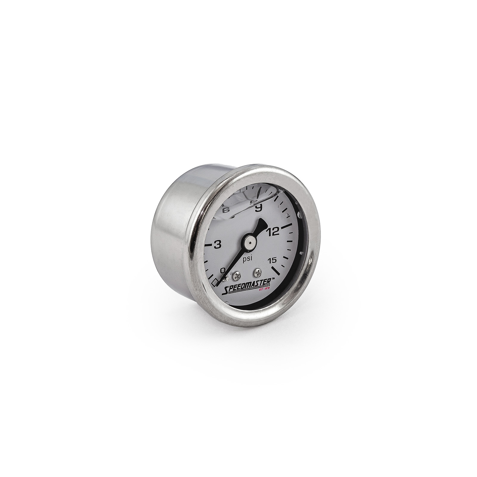 Speedmaster® PCE357.1003 1-1/2" 0-15psi Liquid Filled Fuel Pressure Gauge