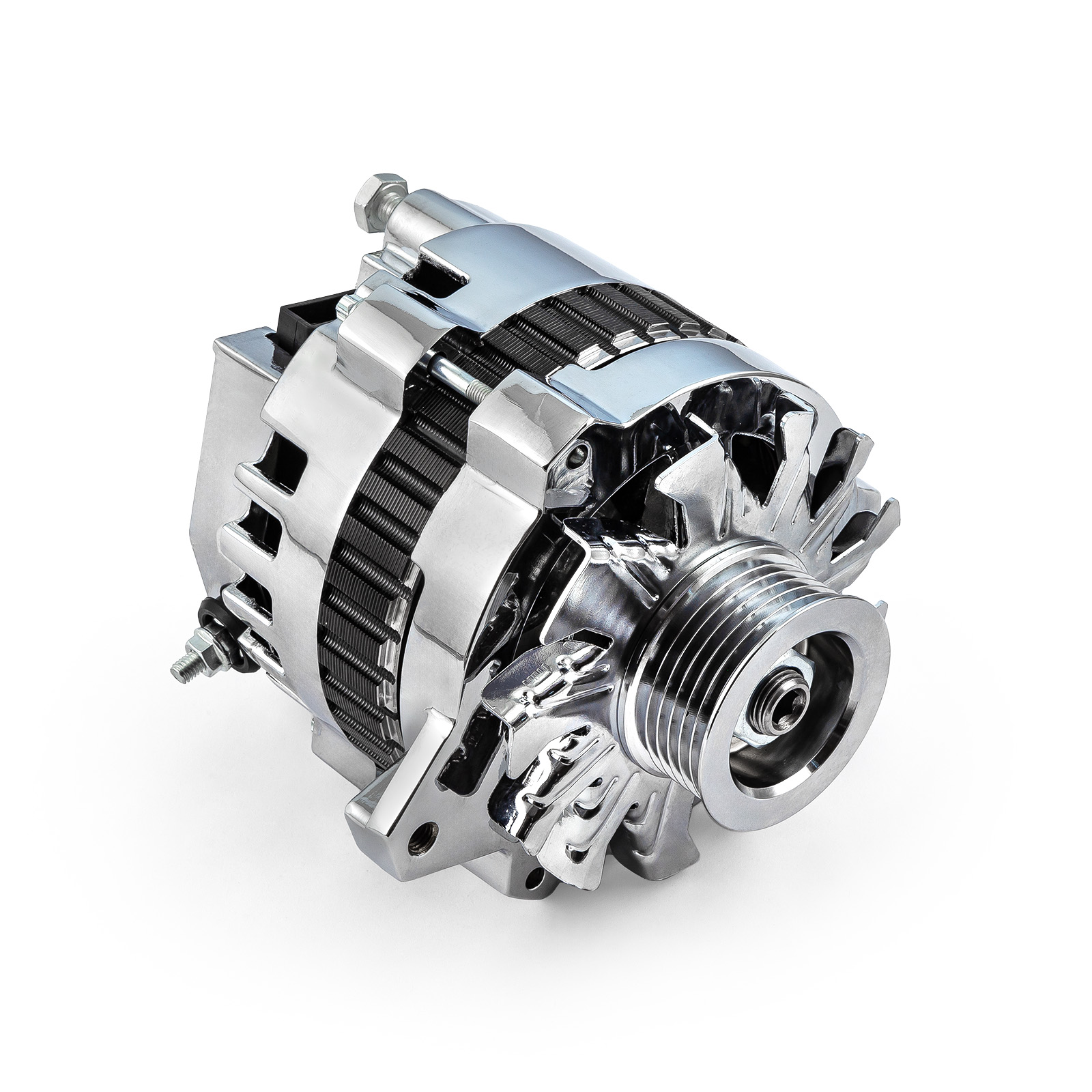 Speedmaster® PCE360.1007 Universal GM 7861 CS130 Serpentine Left Offset 130 Amp Alternator [Chrome]