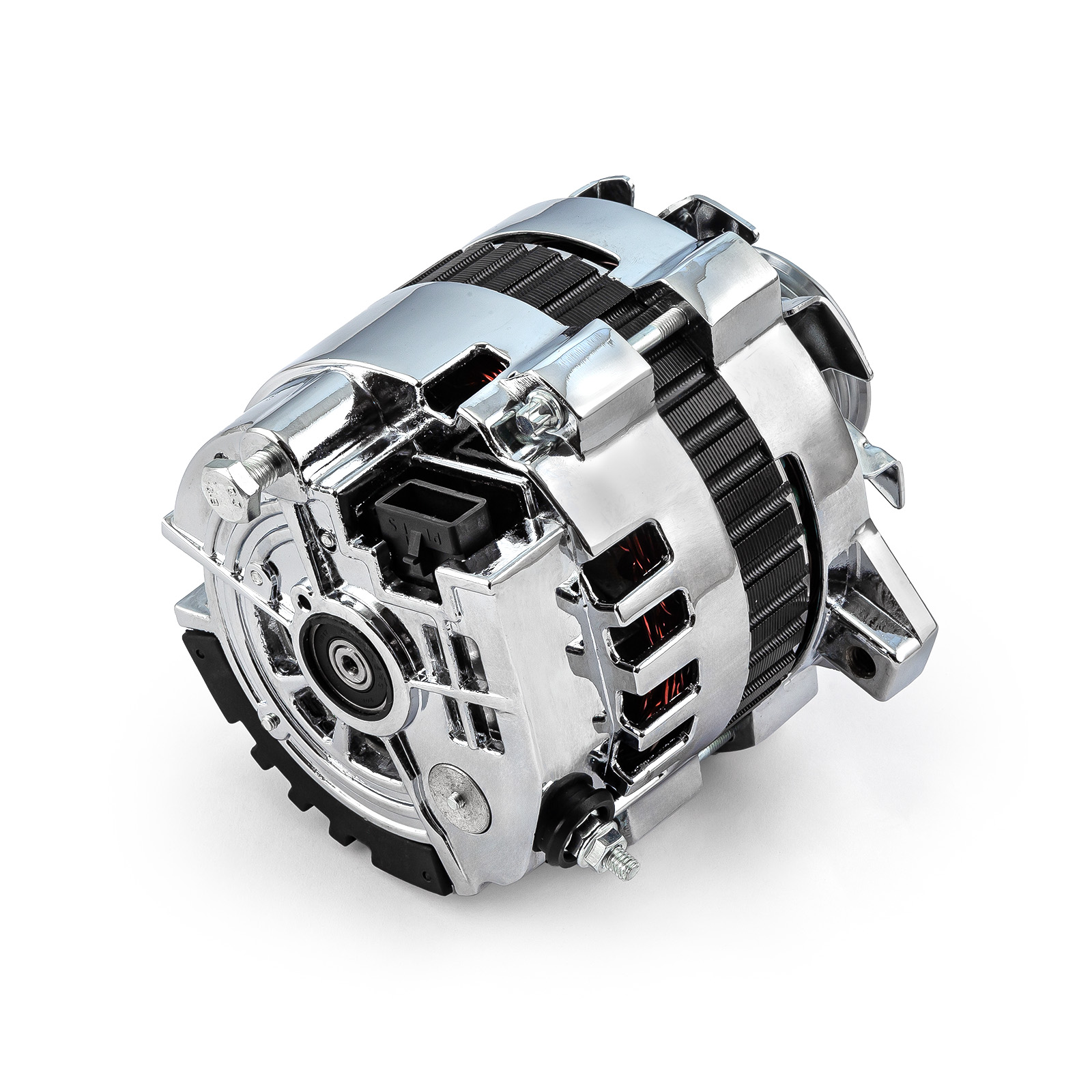 Speedmaster® PCE360.1007 Universal GM 7861 CS130 Serpentine Left Offset 130 Amp Alternator [Chrome]