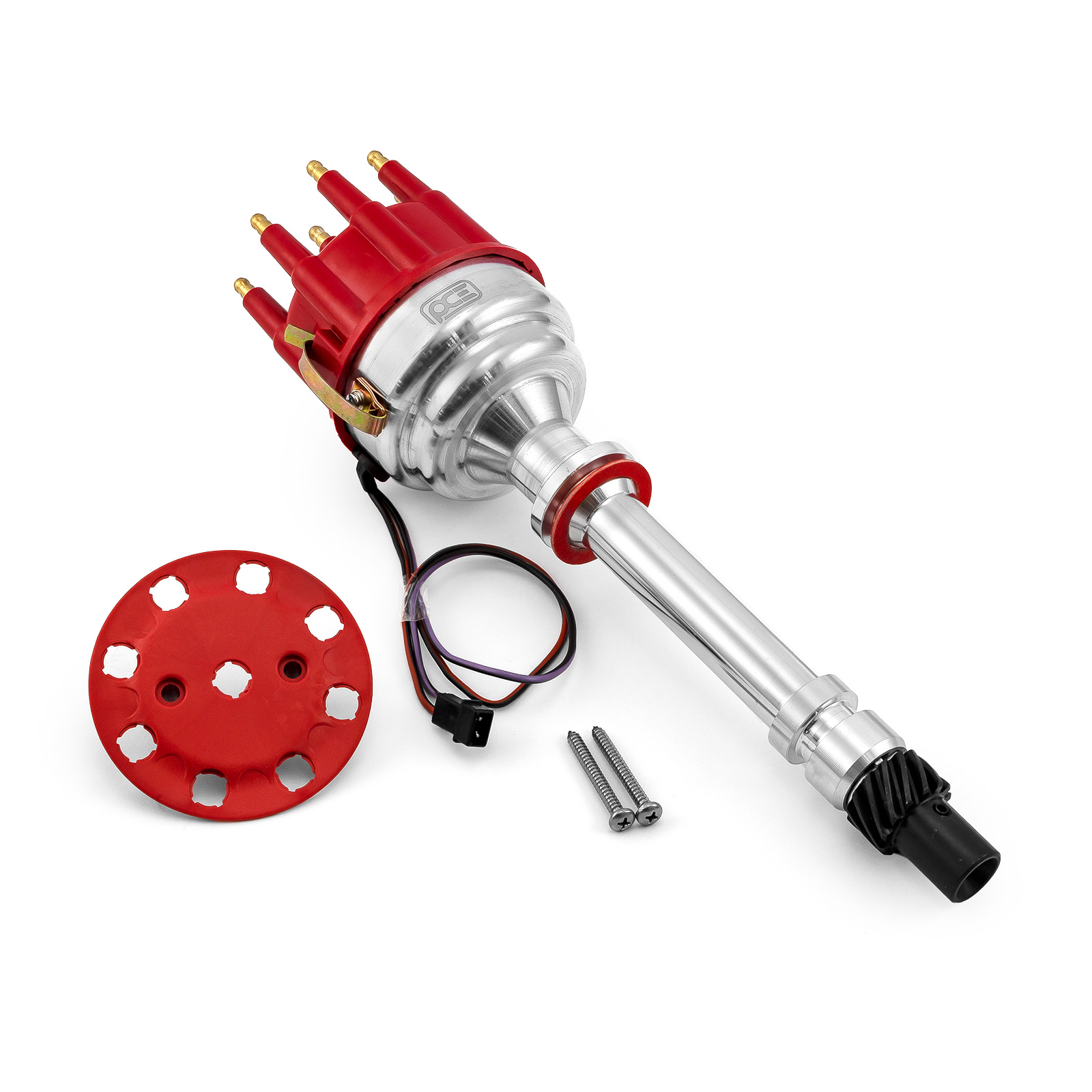 Speedmaster® PCE376.1096.01 Chevy SBC 350 BBC 454 8000 Series Pro Billet Distributor [Red]