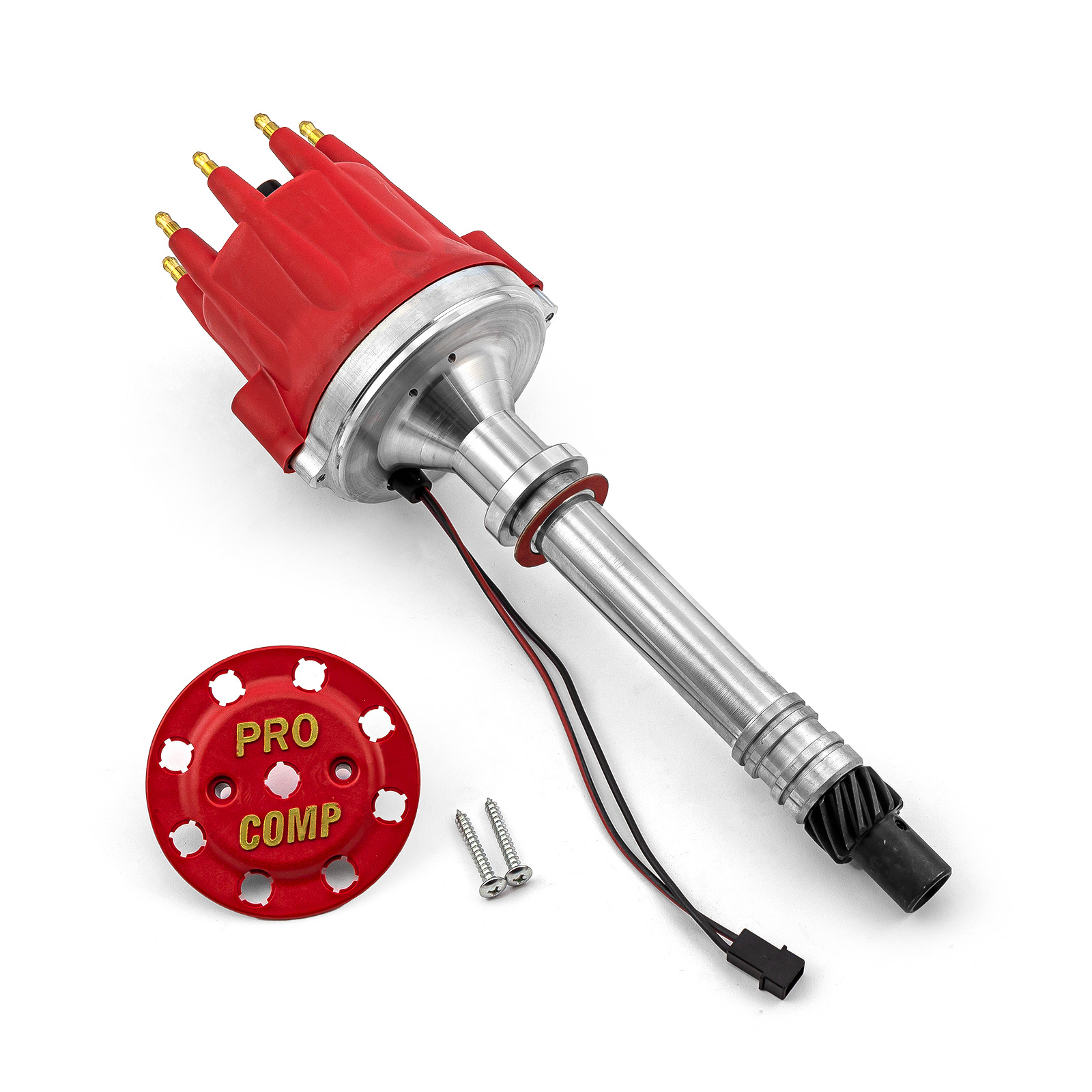 Speedmaster® PCE376.1096.02 Chevy SBC 350 BBC 454 8000 Series Pro Billet Distributor [Red Screw-on]