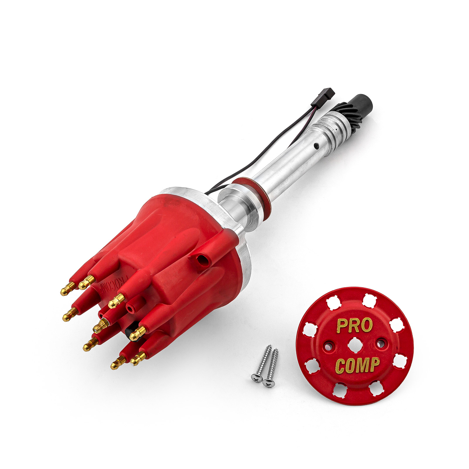 Speedmaster® PCE376.1096.02 Chevy SBC 350 BBC 454 8000 Series Pro Billet Distributor [Red Screw-on]