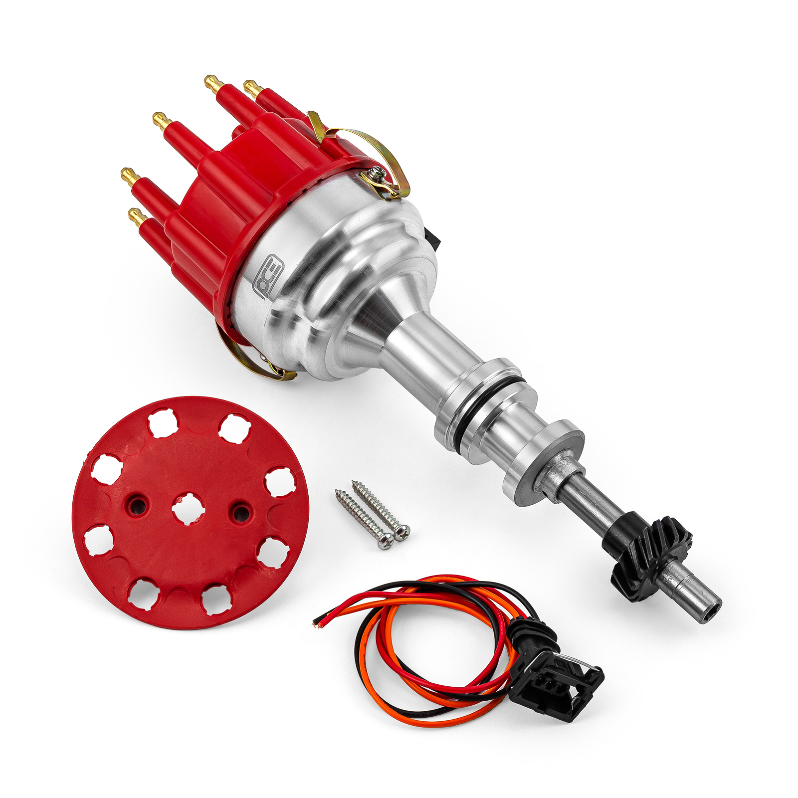 Speedmaster® PCE376.1222.01 Ford 351C Cleveland 460 8020 Series Pro Billet Ready to Run Distributor [Red]