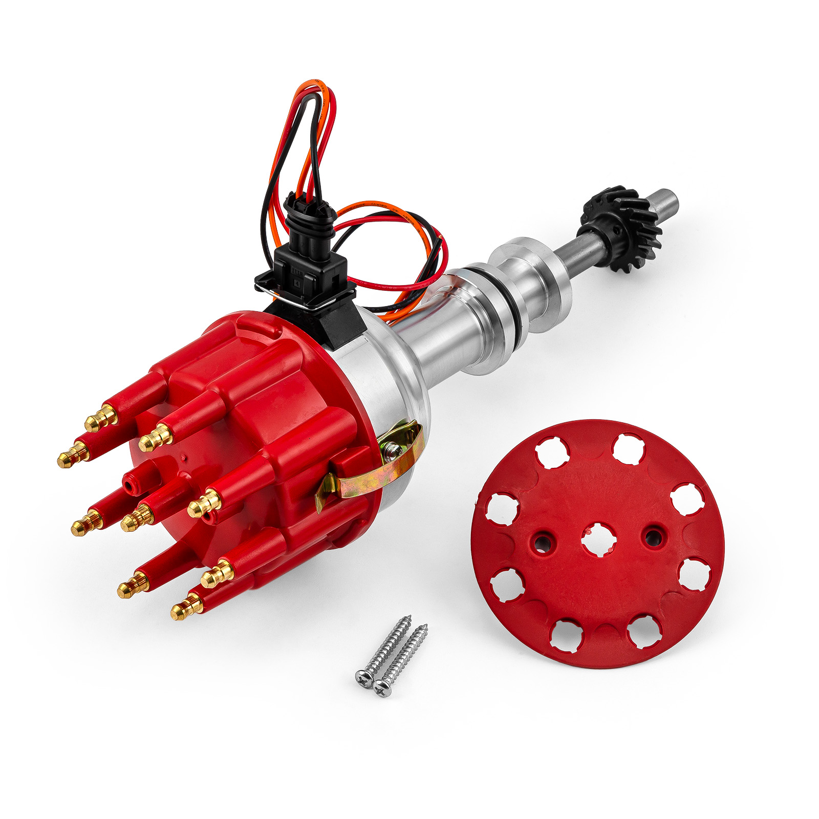 Speedmaster® PCE376.1222.01 Ford 351C Cleveland 460 8020 Series Pro Billet Ready to Run Distributor [Red]