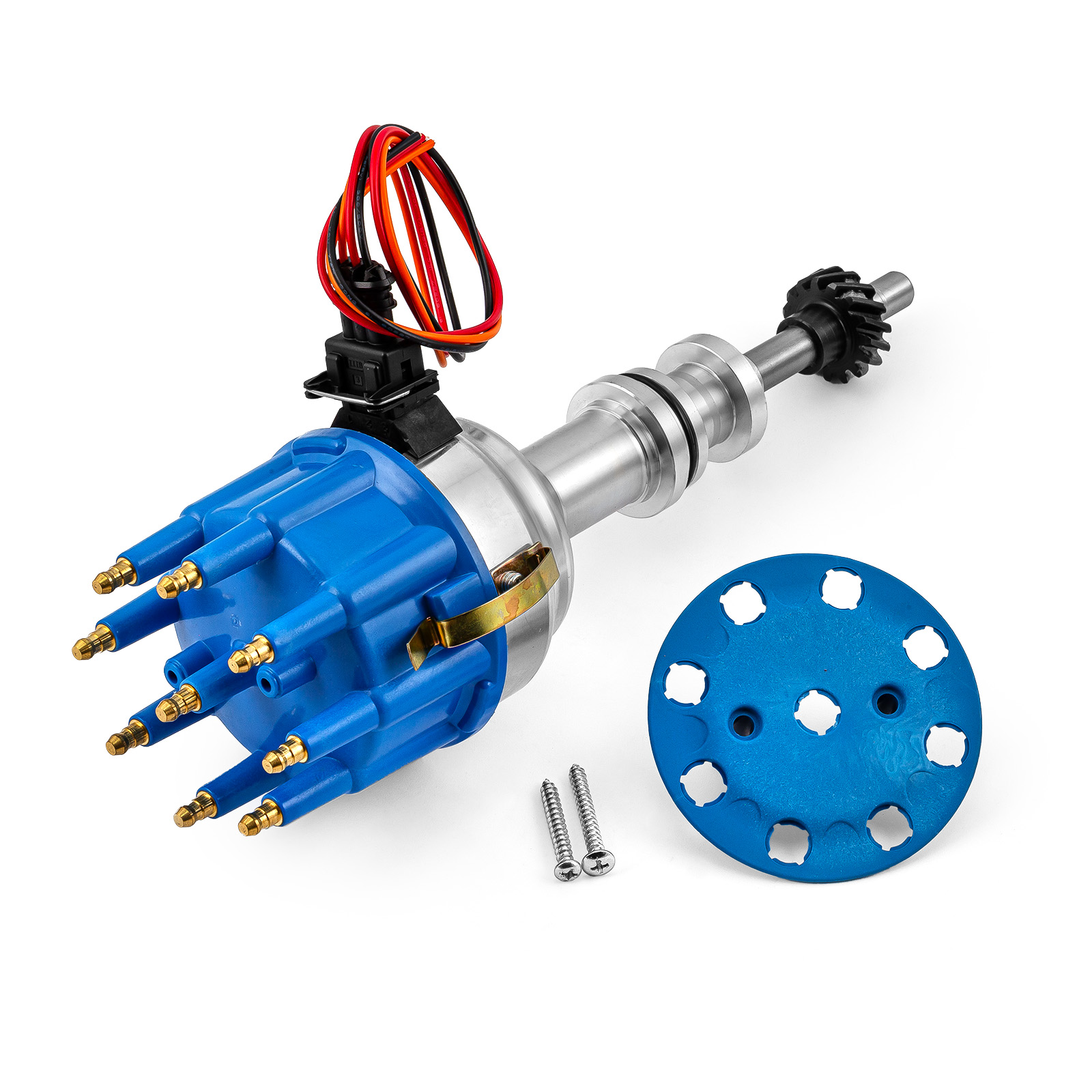 Speedmaster® PCE376.1222.02 Ford 351C Cleveland 460 8020 Series Pro Billet Ready to Run Distributor [Blue]