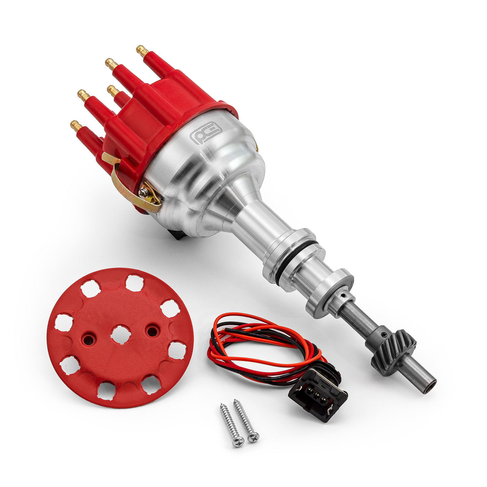 Speedmaster® PCE376.1225.01 Ford 351W Windsor 8020 Series Pro Billet Ready to Run Distributor [Red]