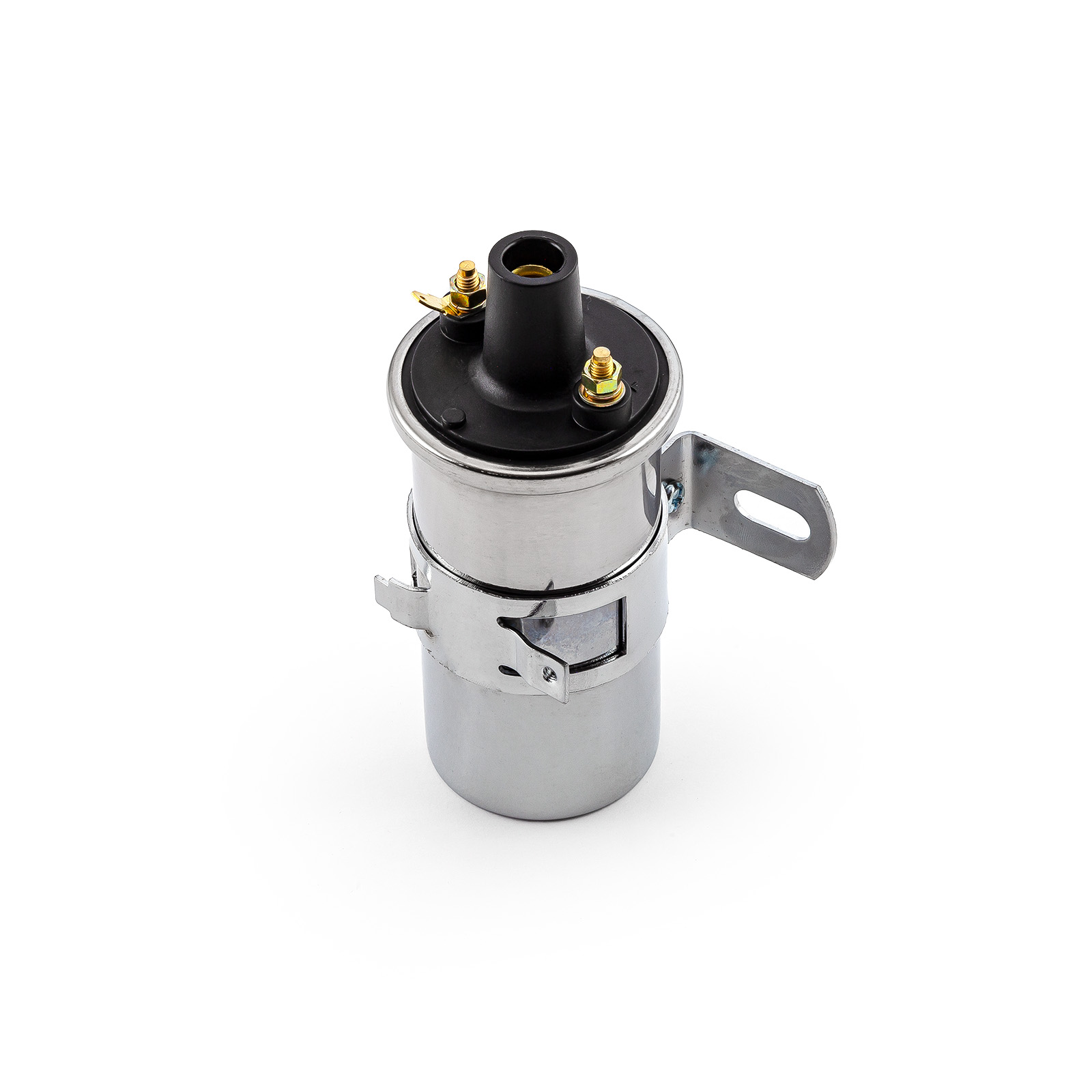 Speedmaster® PCE382.1016.01 12V Electronic Round Oil Filled Female Round Canister Ignition Coil Chrome