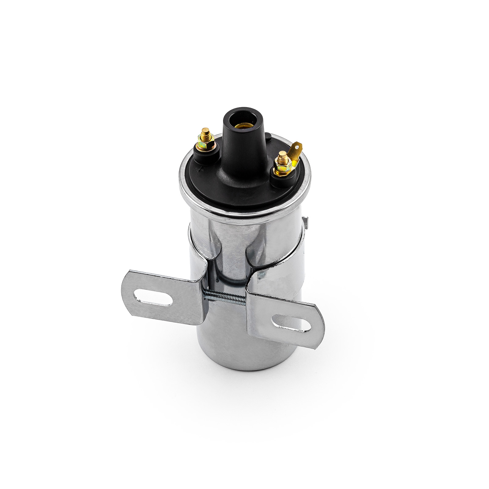 Speedmaster® PCE382.1016.01 12V Electronic Round Oil Filled Female Round Canister Ignition Coil Chrome