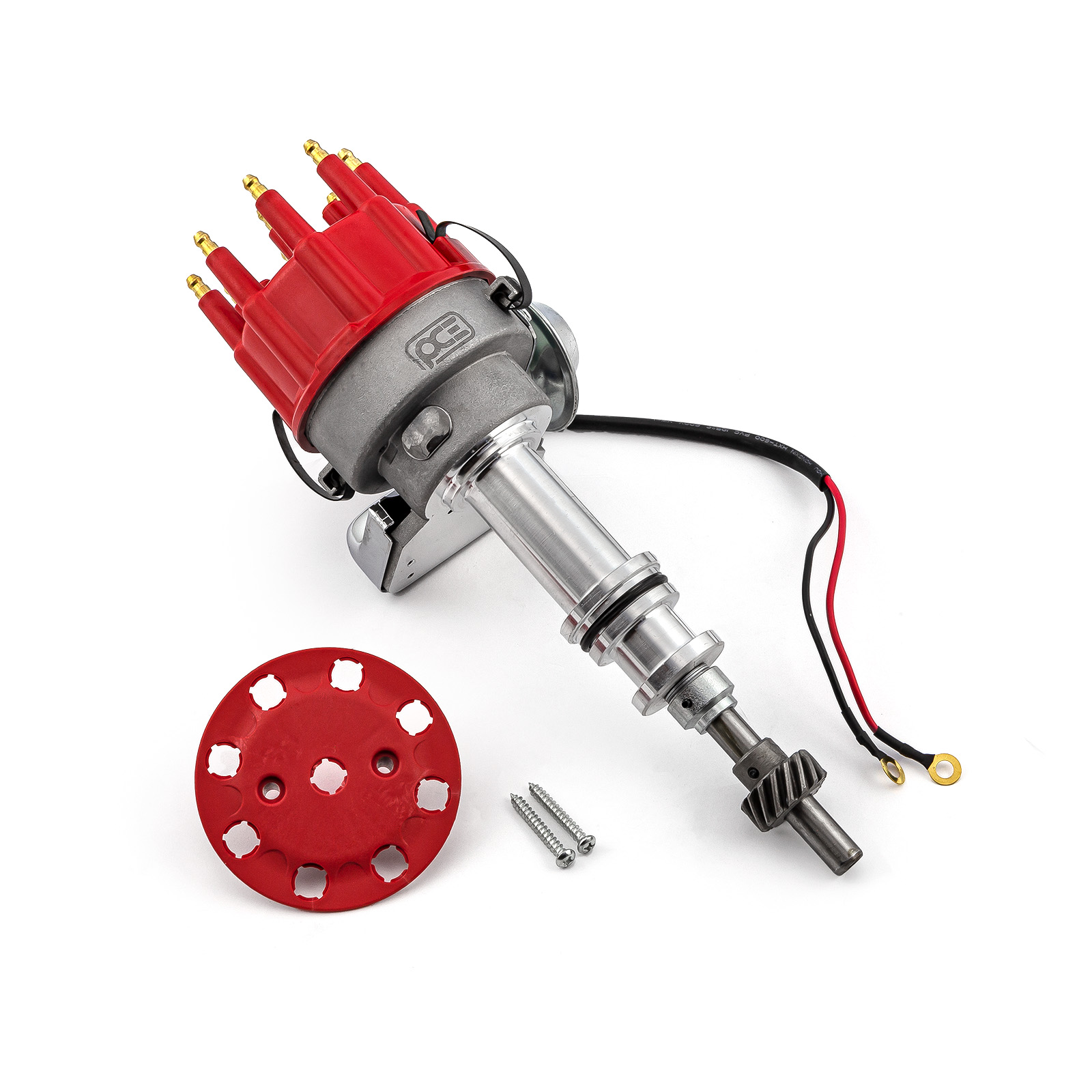 Speedmaster® PCE385.1006.02 Ford 351W Windsor Ready-to-run Distributor w/Coil & Wire Leads [Red]