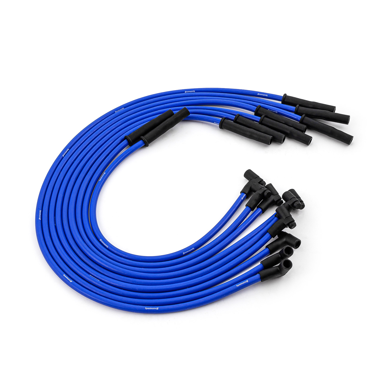 Speedmaster® PCE390.1024.02 Universal 90 Deg to Straight - Male - Blue Spark Plug Wires (Suits Ford)
