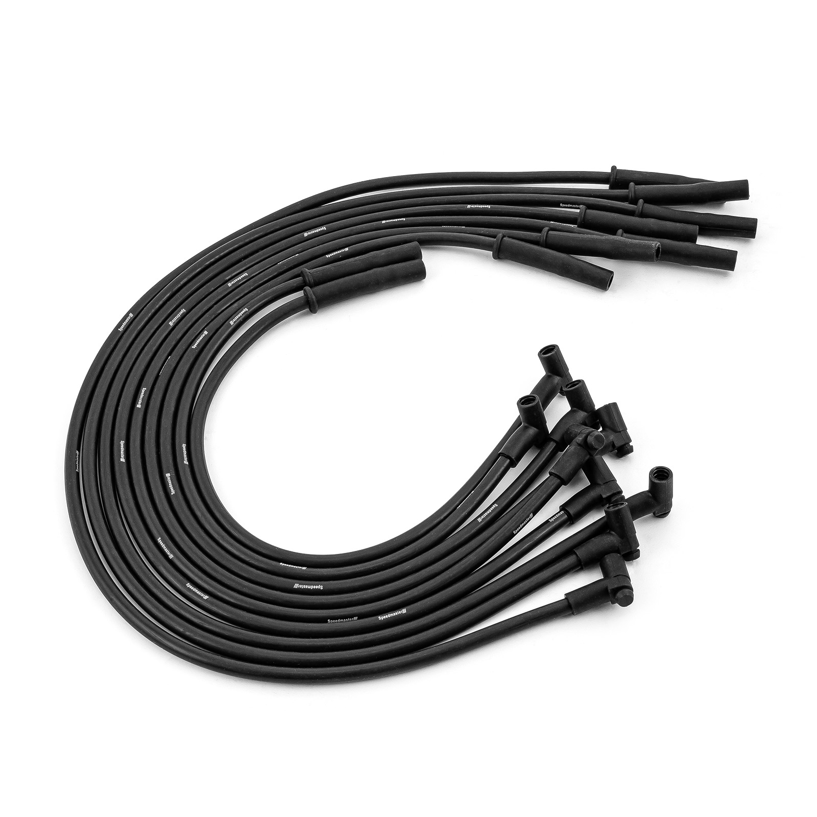 Universal 90 Deg to Straight - Male - Black Spark Plug Wires (Suits Ford)