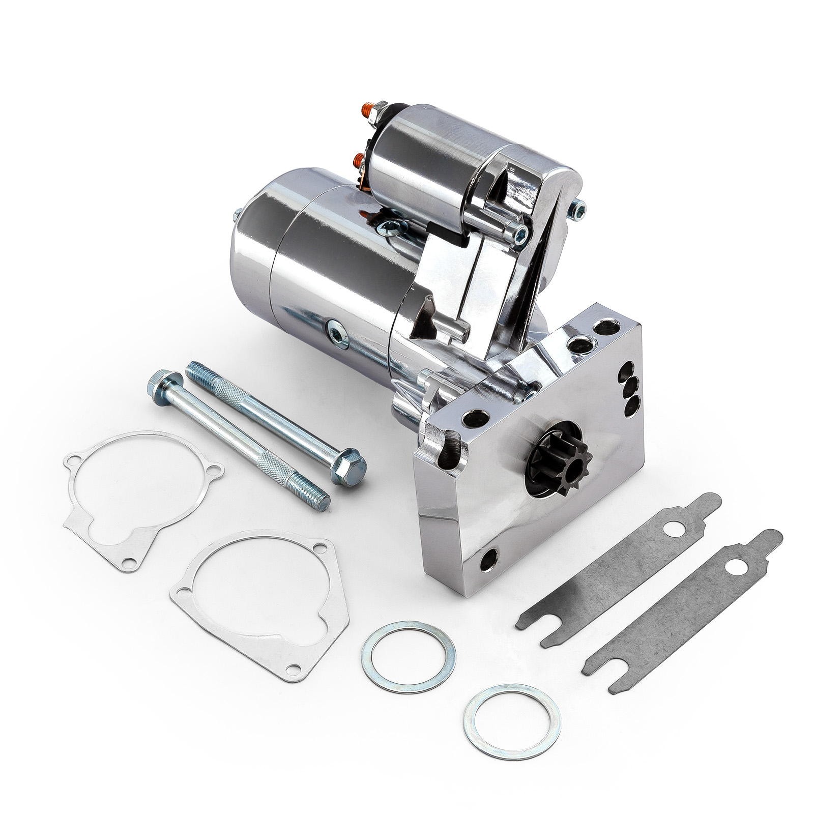 Speedmaster® PCE393.1020.02 Chevy SBC 350 BBC 454 10" 153T 11" 168T Mini High-Torque 4Hp Starter [Chrome]