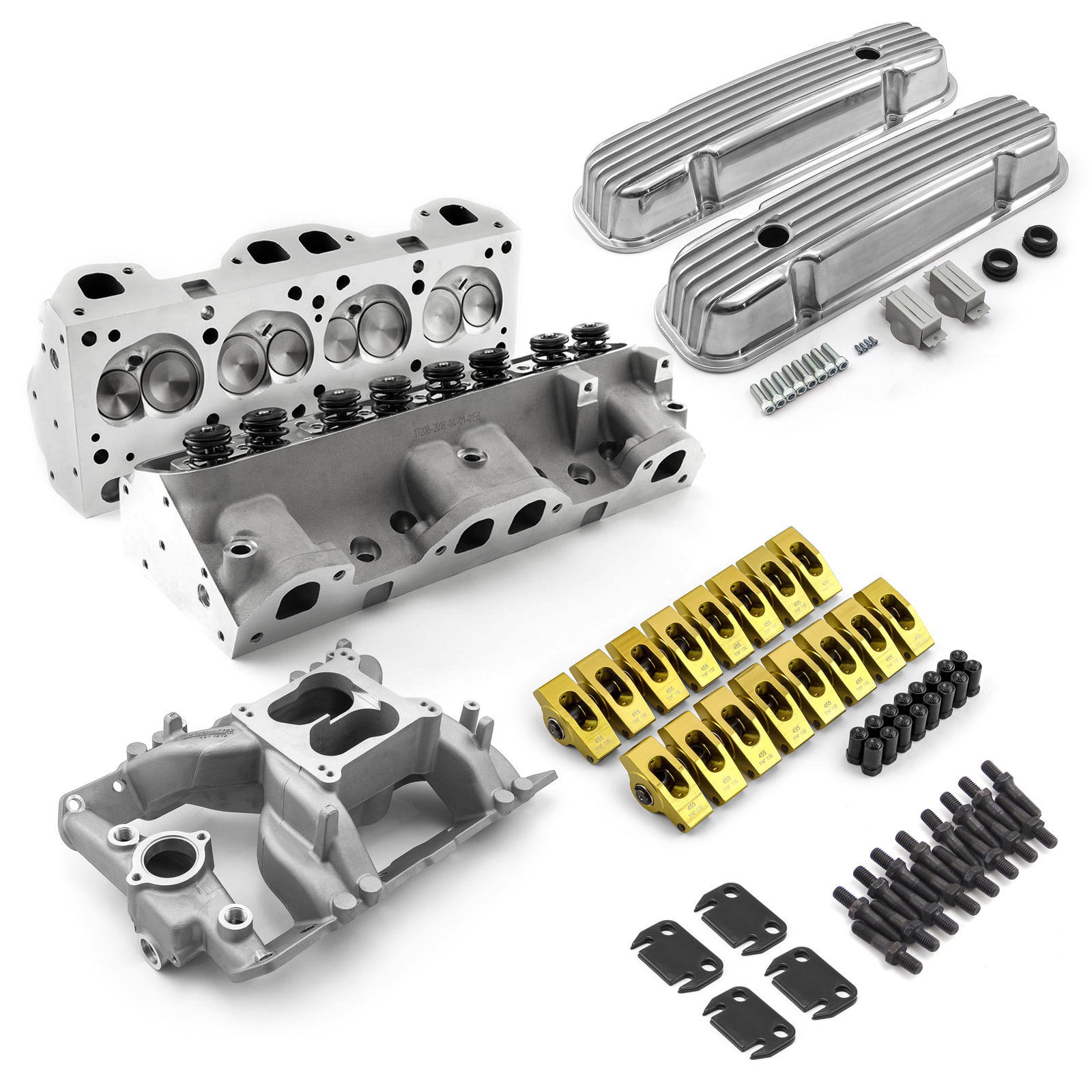 Speedmaster® PCE435.1076 Pontiac 400 455 Ram Air IV Hyd FT Cylinder Head Top End Engine Combo Kit