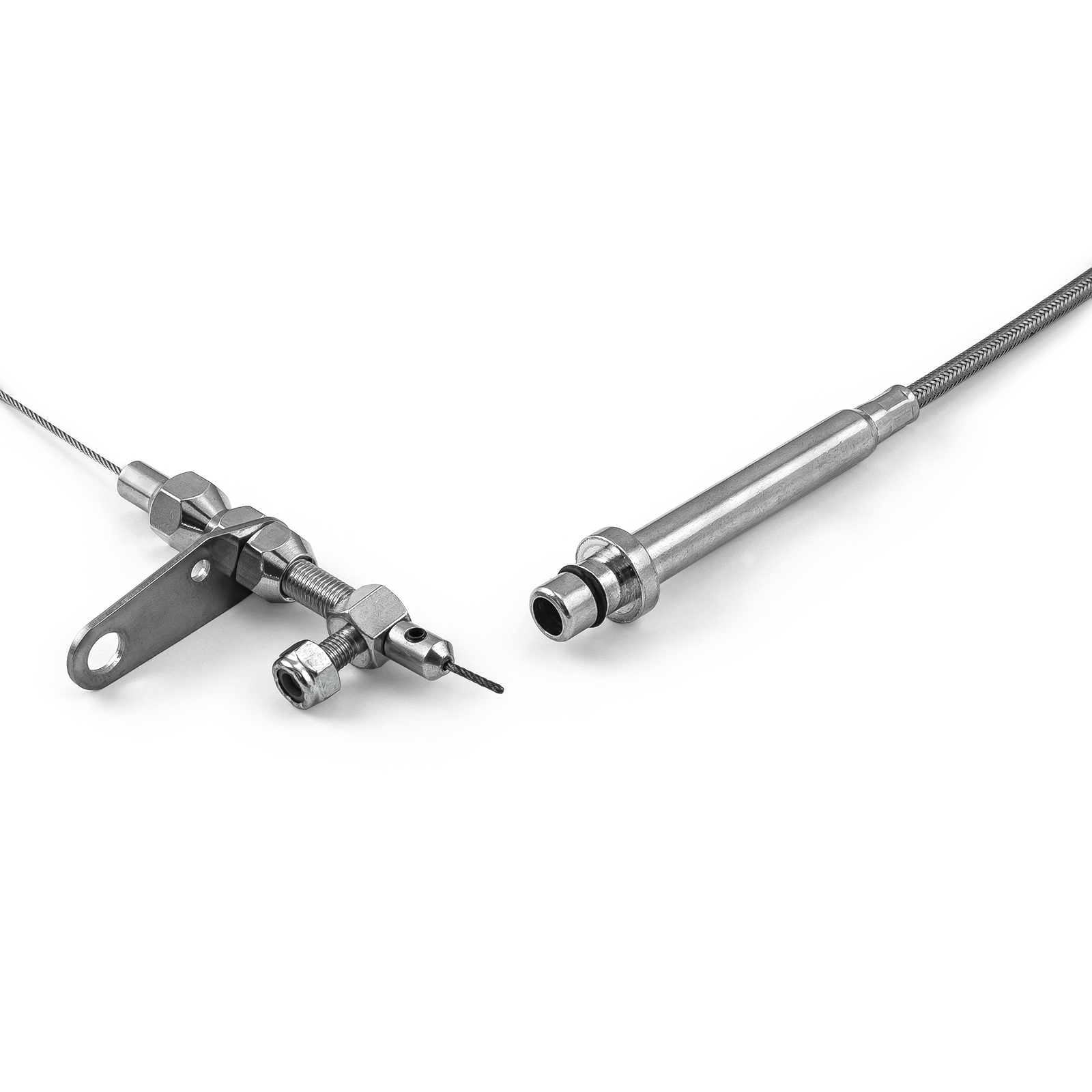 Speedmaster® PCE469.1001 GM Turbo TH350 56" Stainless Steel Braided Kickdown Cable Kit