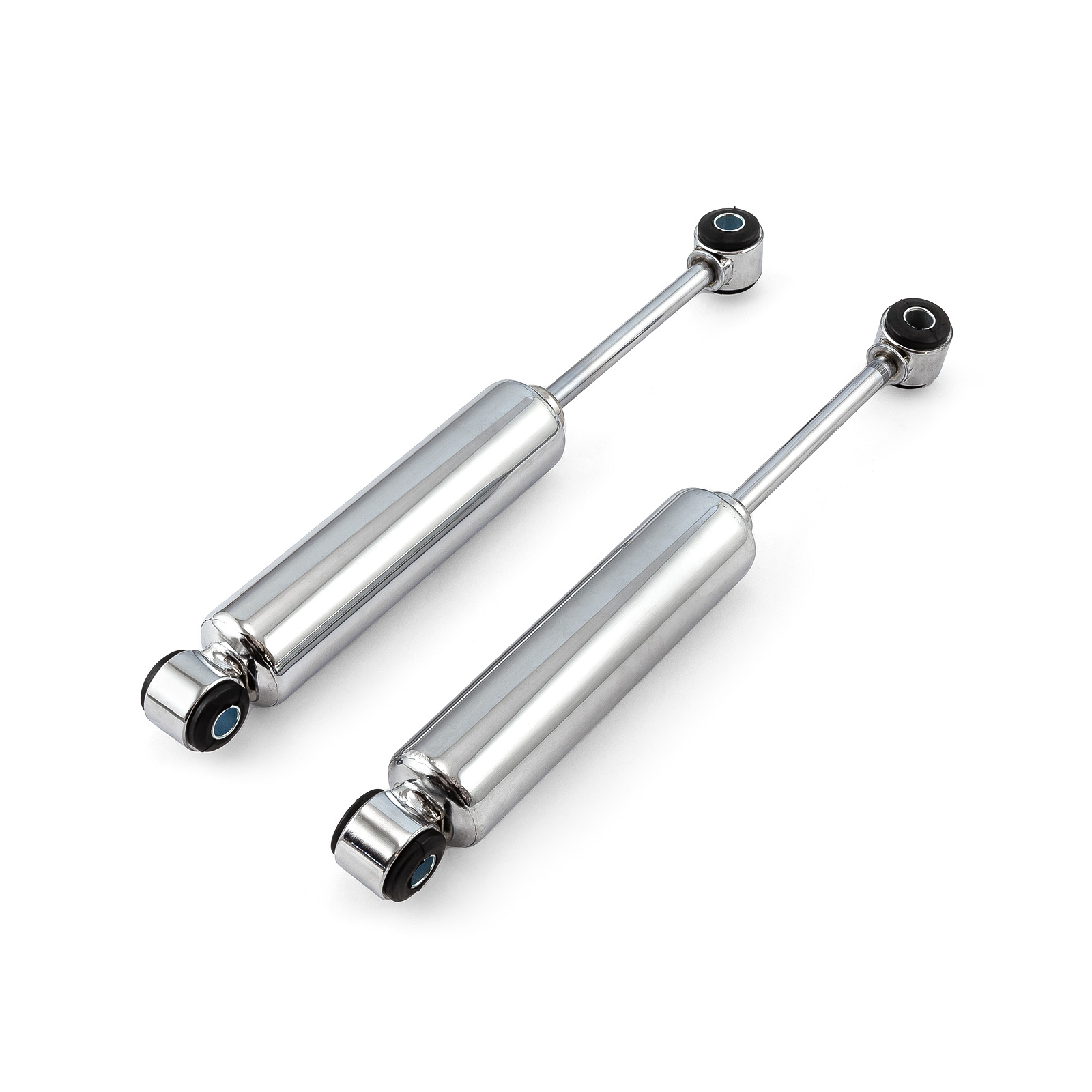 Speedmaster® PCE530.1002 Shorty Chrome Shock Absorbers MonoTube Hot Rod 15" Extended 10" Collapsed