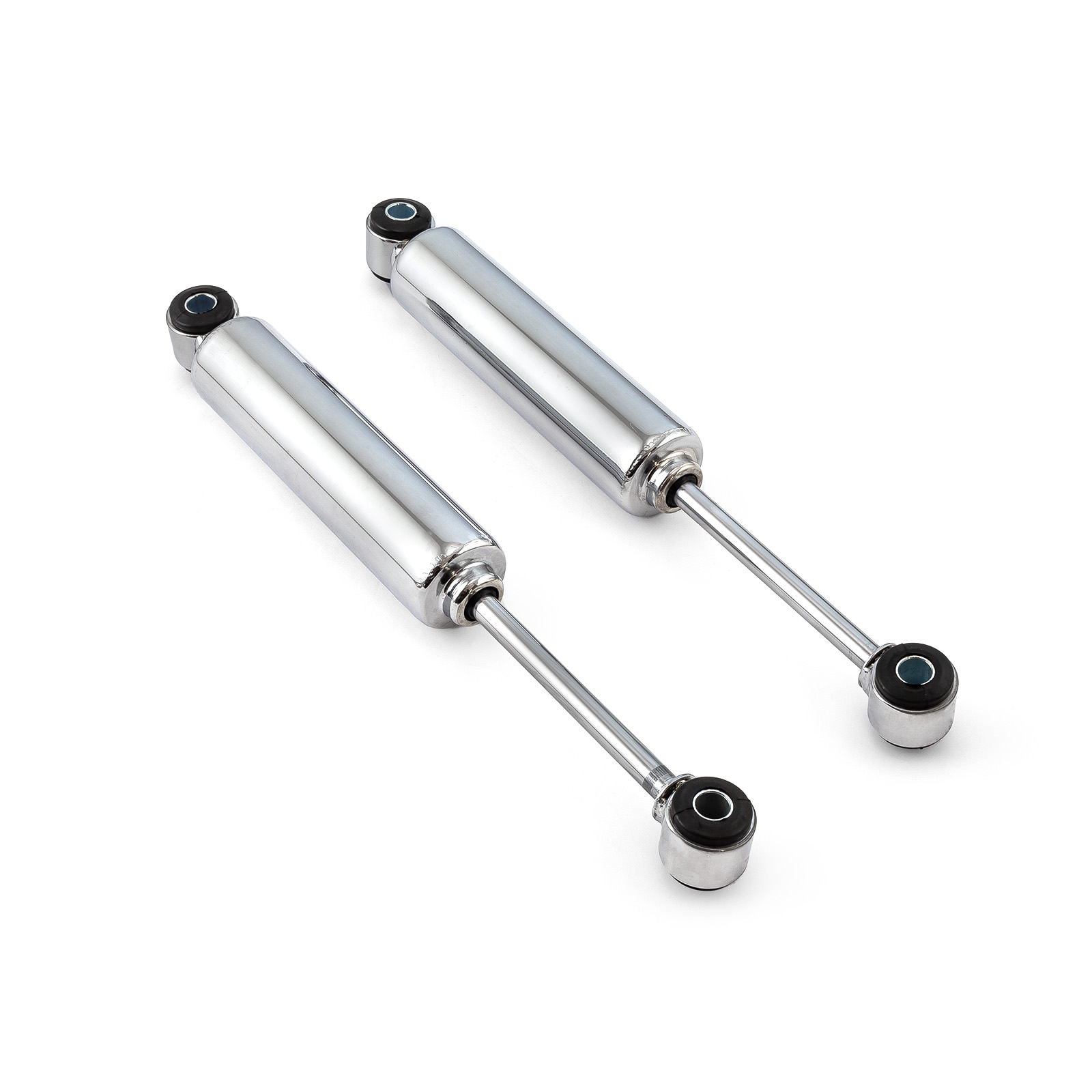 Speedmaster® PCE530.1002 Shorty Chrome Shock Absorbers MonoTube Hot Rod 15" Extended 10" Collapsed