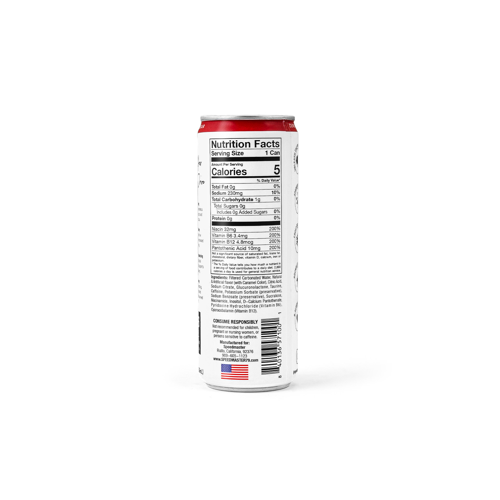 Speedmaster® 1-018-001-02 Speedmaster 12oz Energy Drink Zero Sugar
