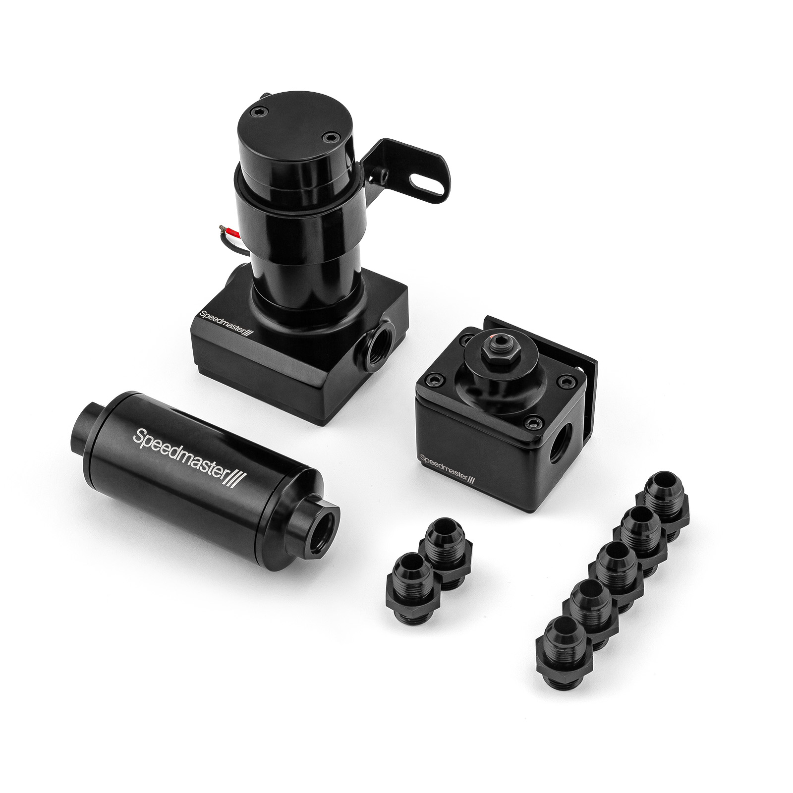 Speedmaster® 1-145-002-01 140 Gph @ 14 PSI Universal Billet Electric Fuel Pump Kit with Regulator & Filter