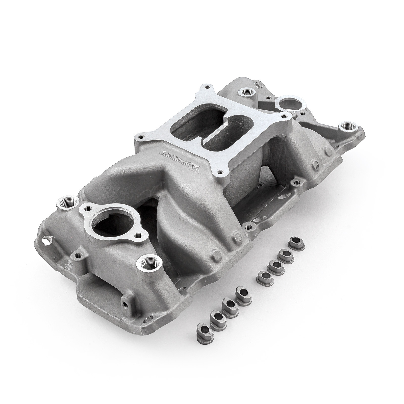 Speedmaster® 1-147-007 Chevy SBC 350 1957-95 MID-AIR™ MidRise Aluminum Intake Manifold [Satin]