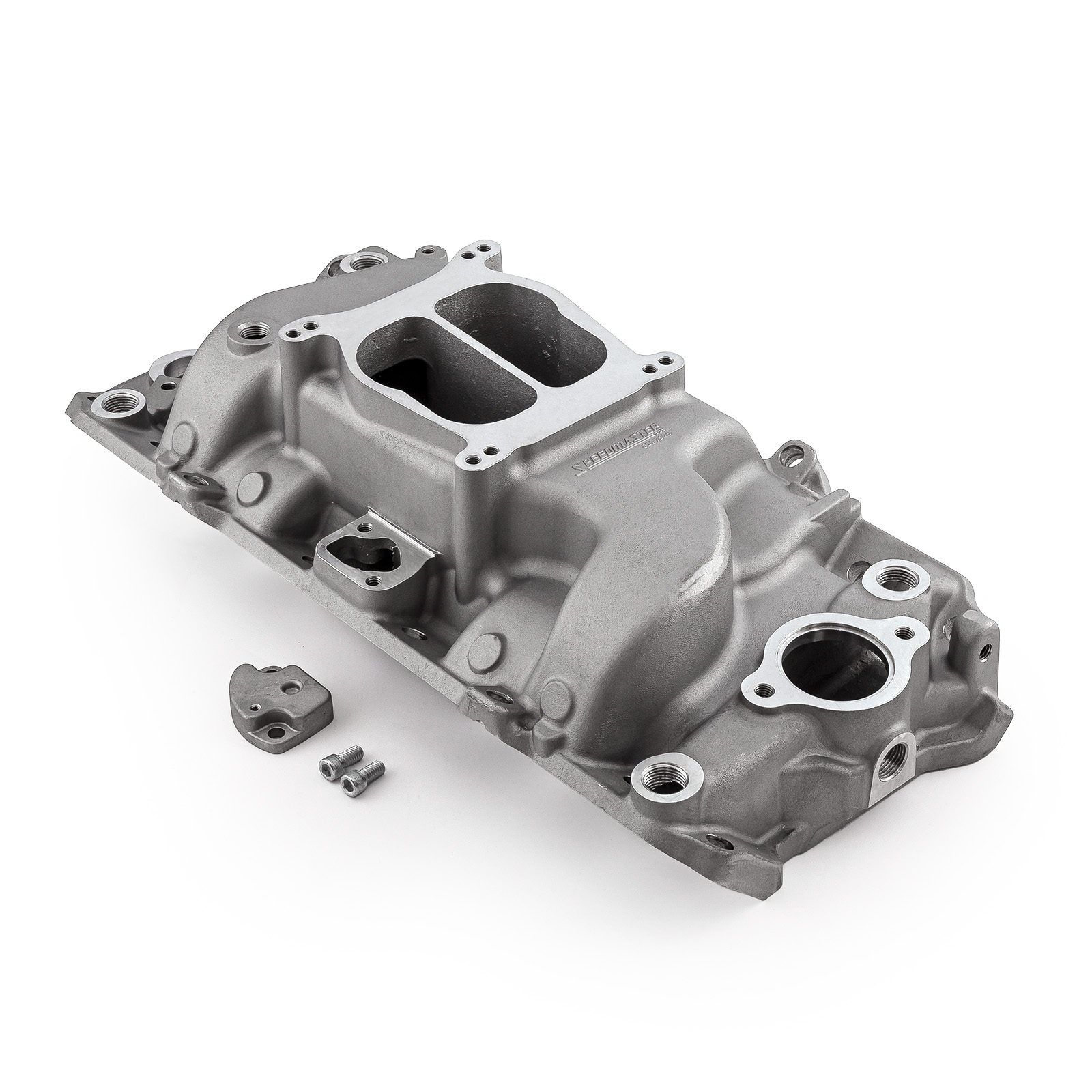 Speedmaster® 1-147-016 Chevy BBC 454 Oval Port LowRise Aluminum Intake Manifold [Satin]