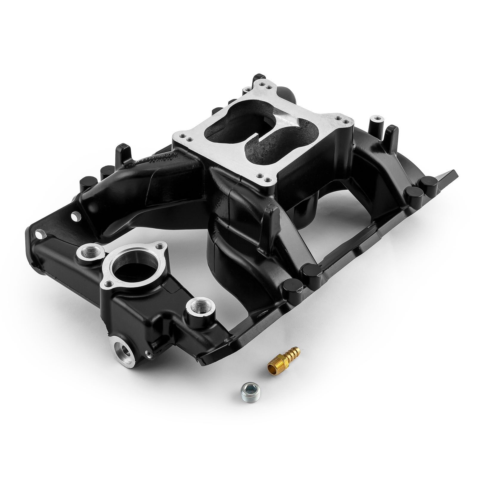 Speedmaster® 1-147-075 Pontiac 326 350 389 400 428 455 MID-AIR™ MidRise Aluminum Intake Manifold [Black]