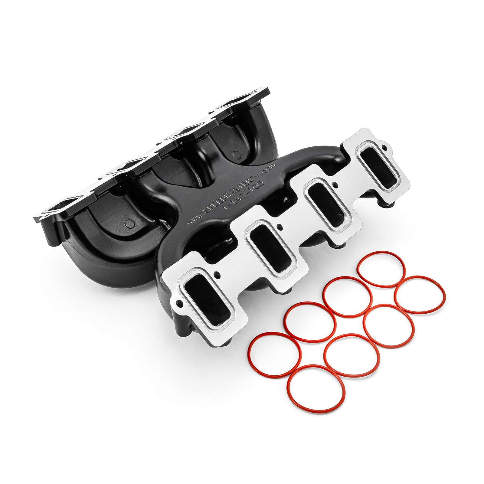 Speedmaster® 1-147-105-03 Chevy GM LS3 Dual Plane 4150 MID-AIR™ MidRise Aluminum Intake Manifold [Black]
