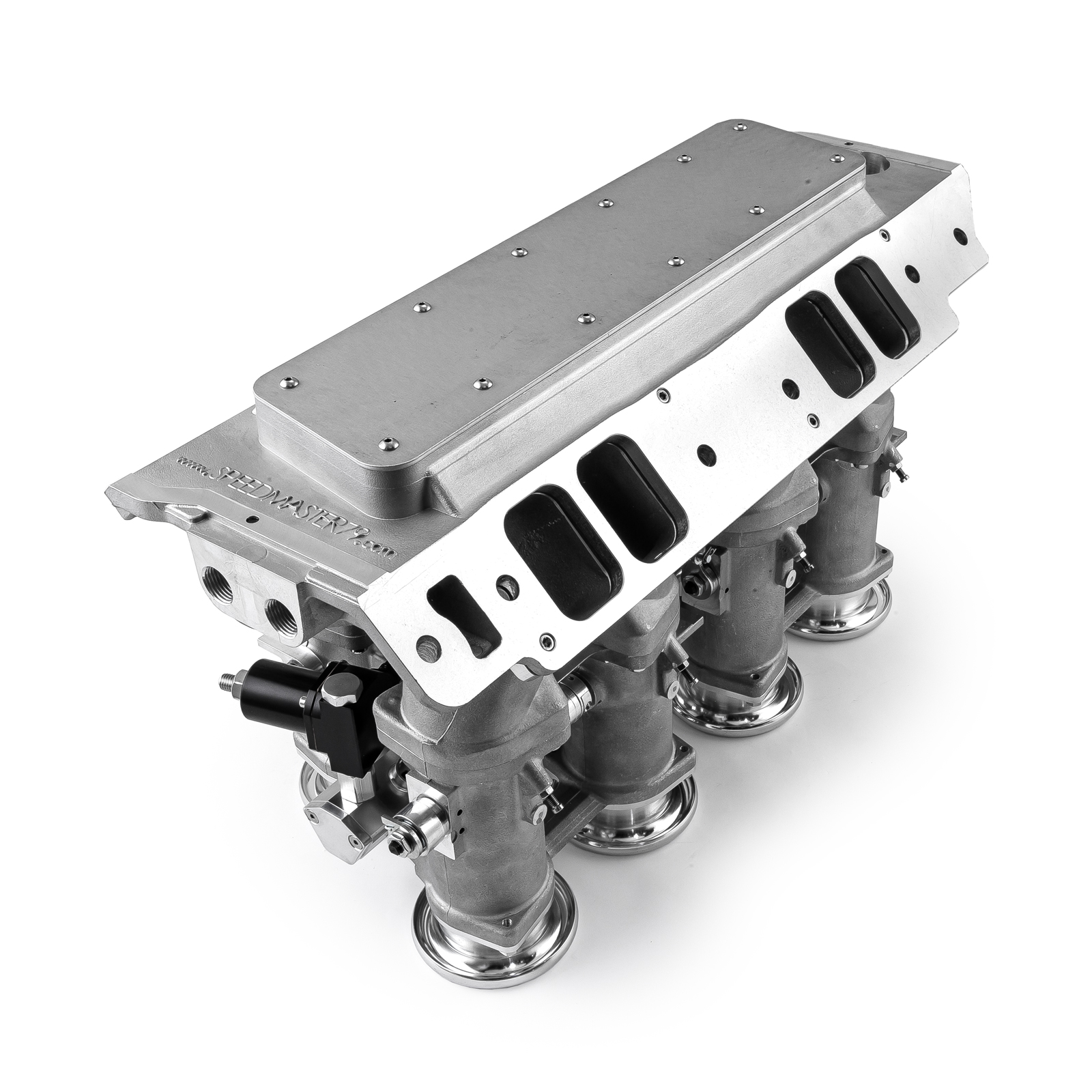 Speedmaster® 1-148-001-02 Chevy BBC 454 Downdraft 8 Stack EFI Intake Manifold System Complete Satin