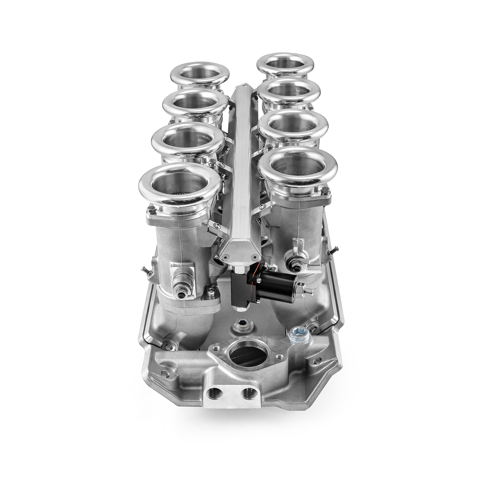 Speedmaster® 1-148-001-02 Chevy BBC 454 Downdraft 8 Stack EFI Intake Manifold System Complete Satin