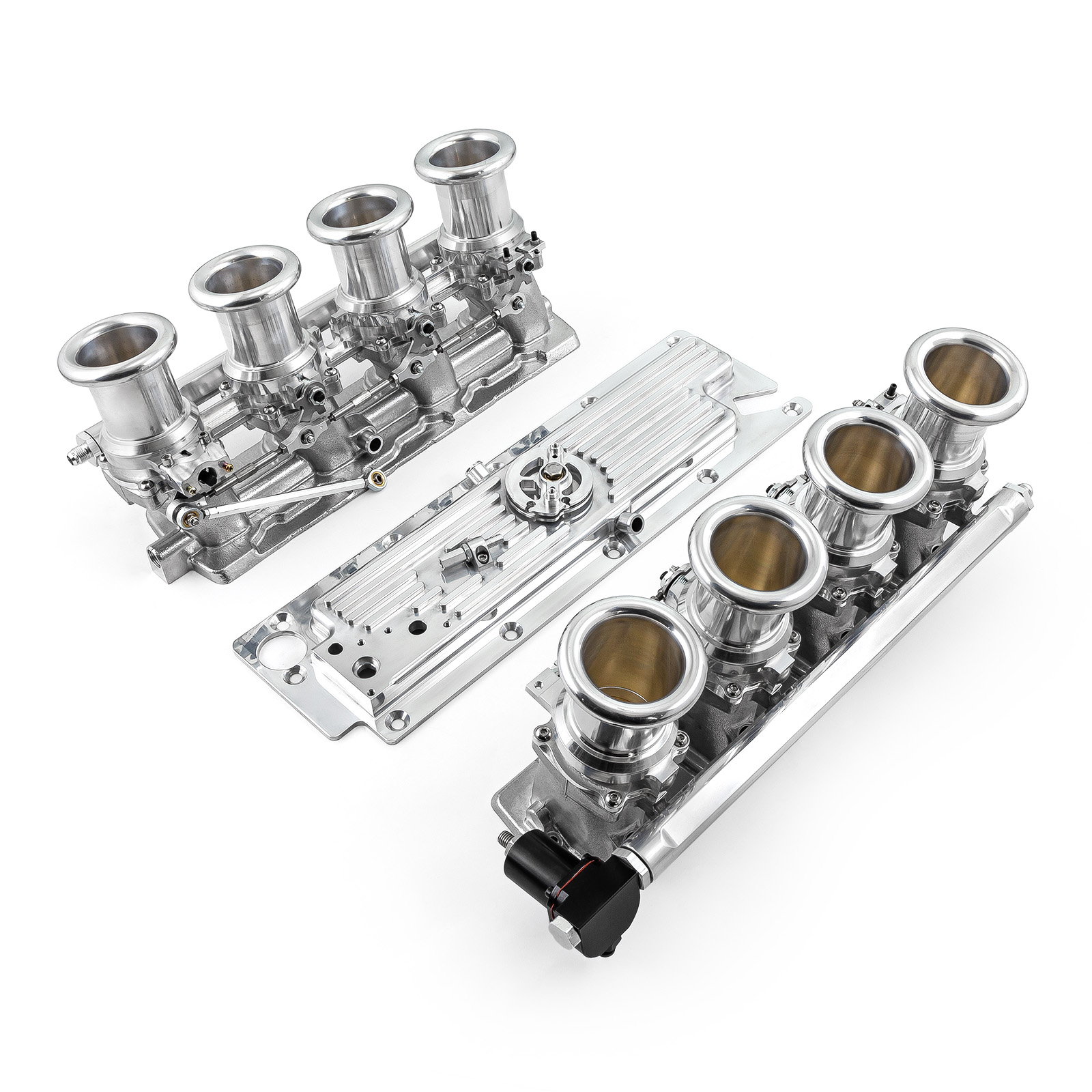 Speedmaster® 1-148-002 Chevy GM LS3 Downdraft EFI Stack Intake Manifold System Complete Polished