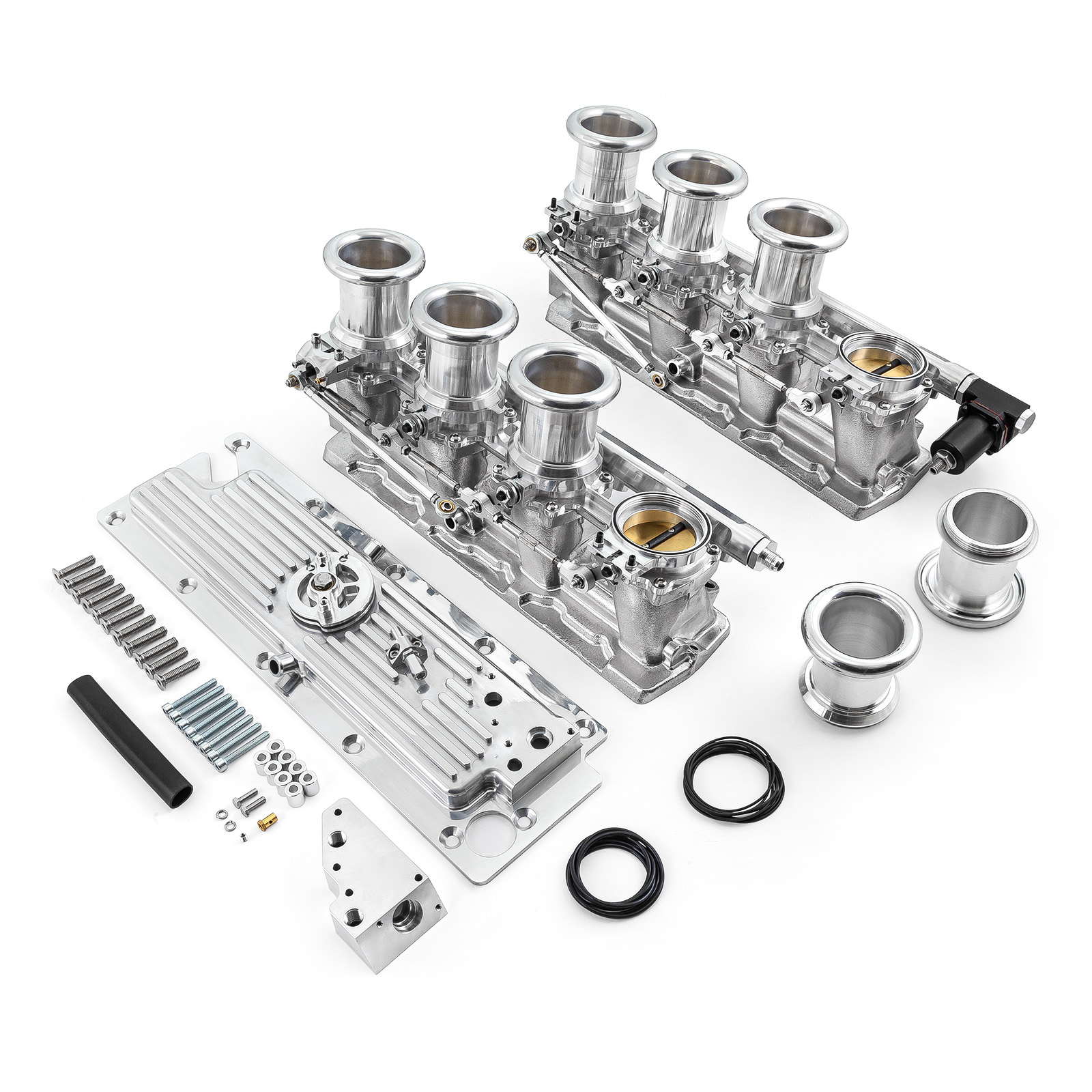 Speedmaster® 1-135-002-02 Chevy GM LS3 Downdraft + FiTech Ultra EFI Fuel Injection System [Polished]