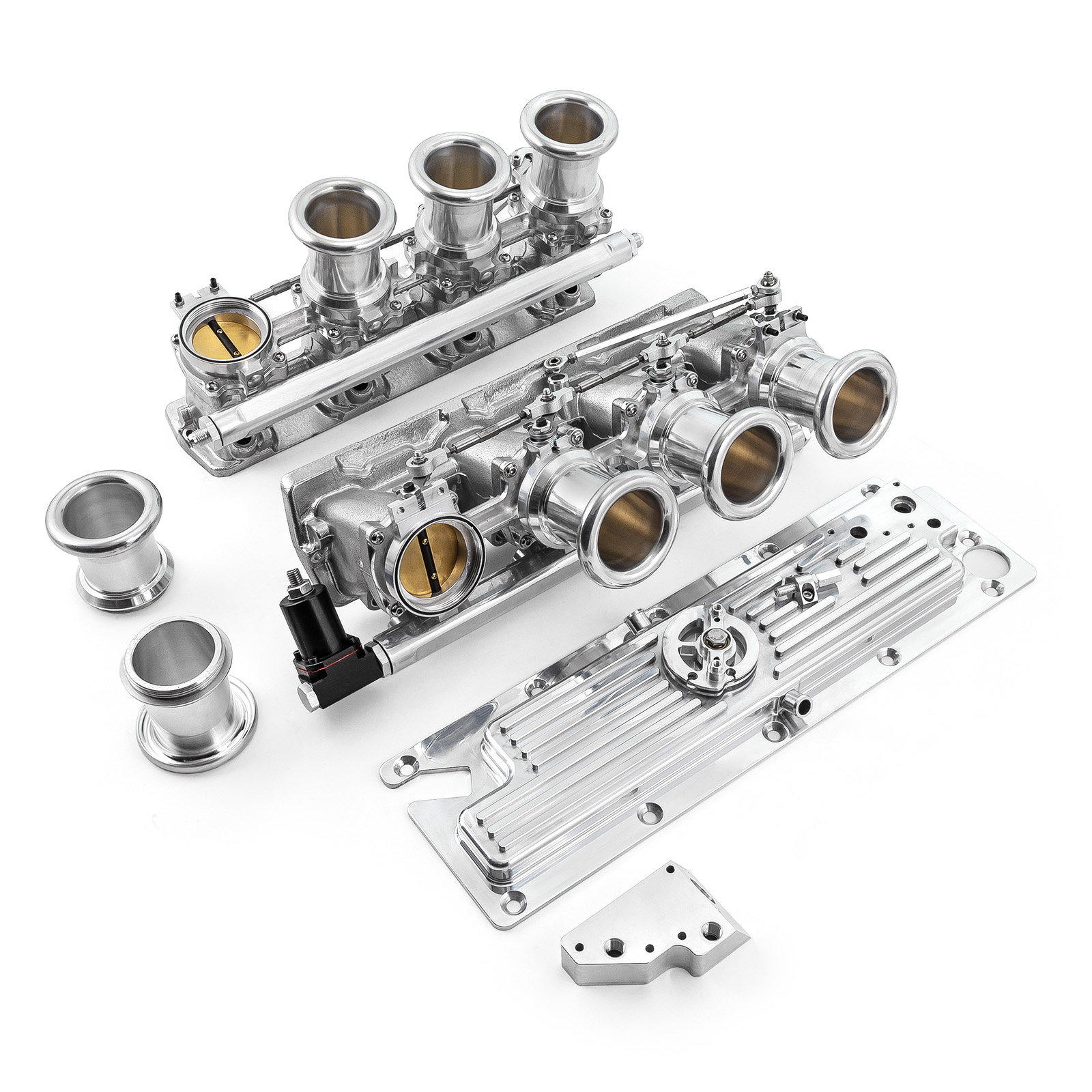 Speedmaster® 1-135-002-02 Chevy GM LS3 Downdraft + FiTech Ultra EFI Fuel Injection System [Polished]