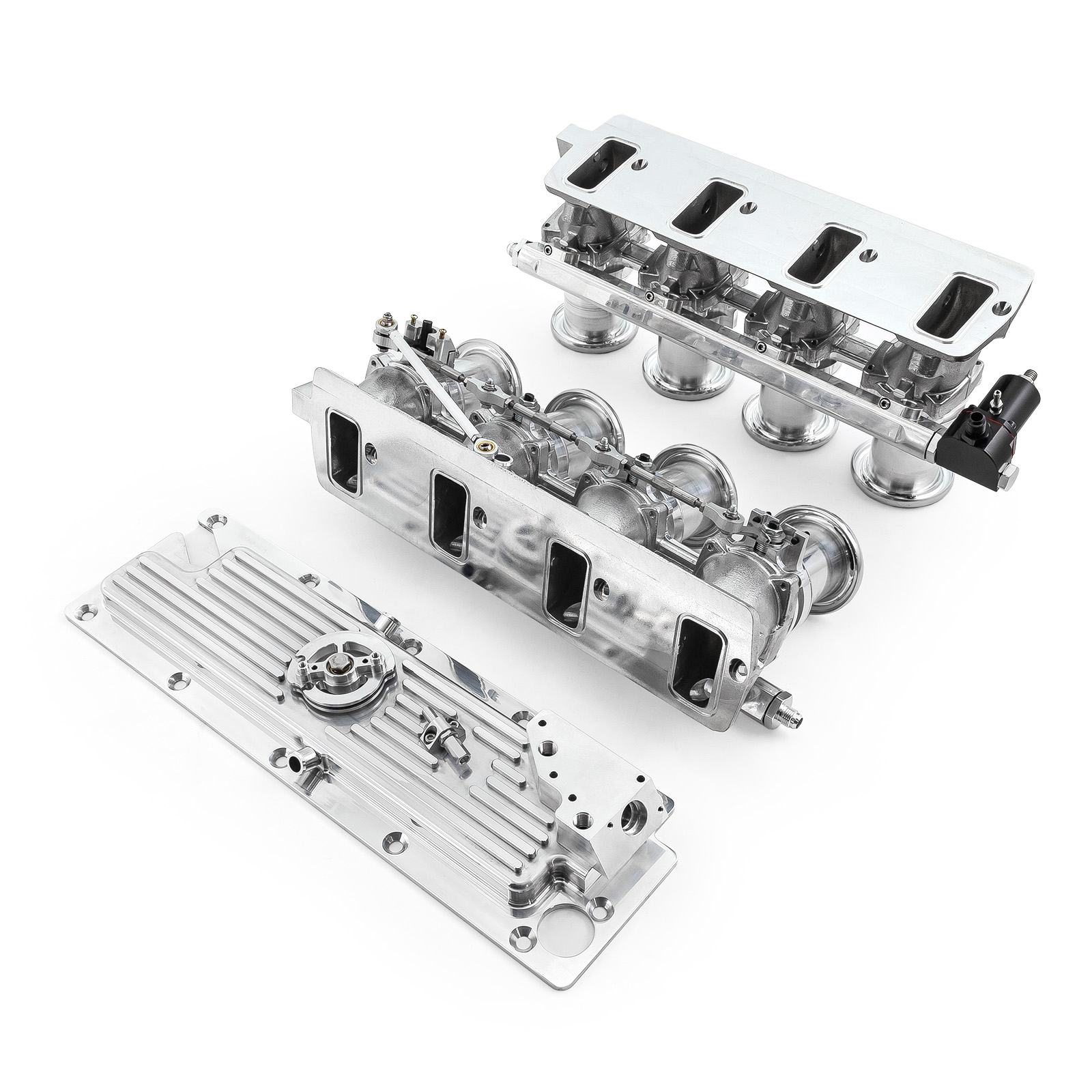Speedmaster® 1-148-002 Chevy GM LS3 Downdraft EFI Stack Intake Manifold System Complete Polished
