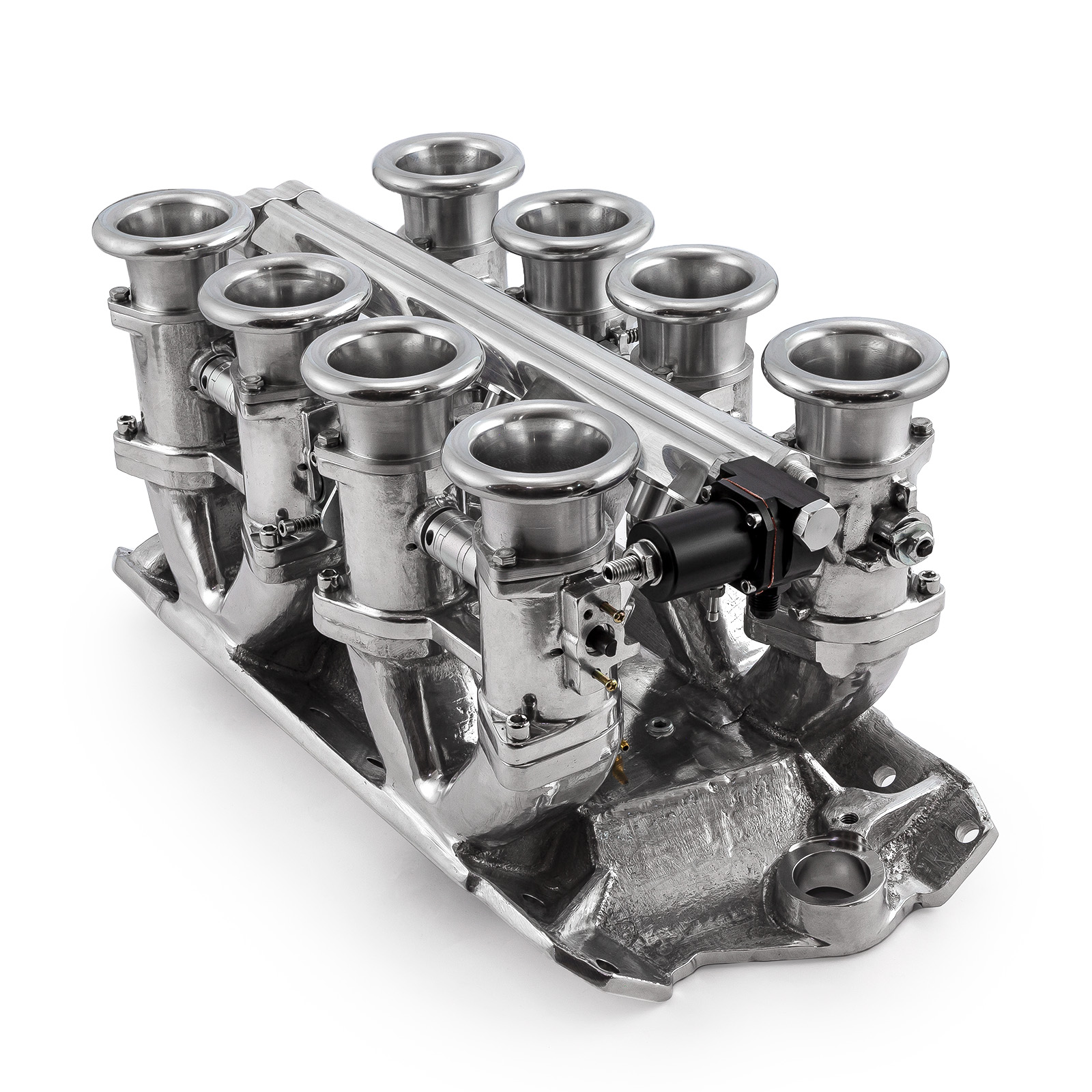 Speedmaster® 1-148-003 Chevy SBC 350 Downdraft EFI Stack Intake Manifold System Complete Polished