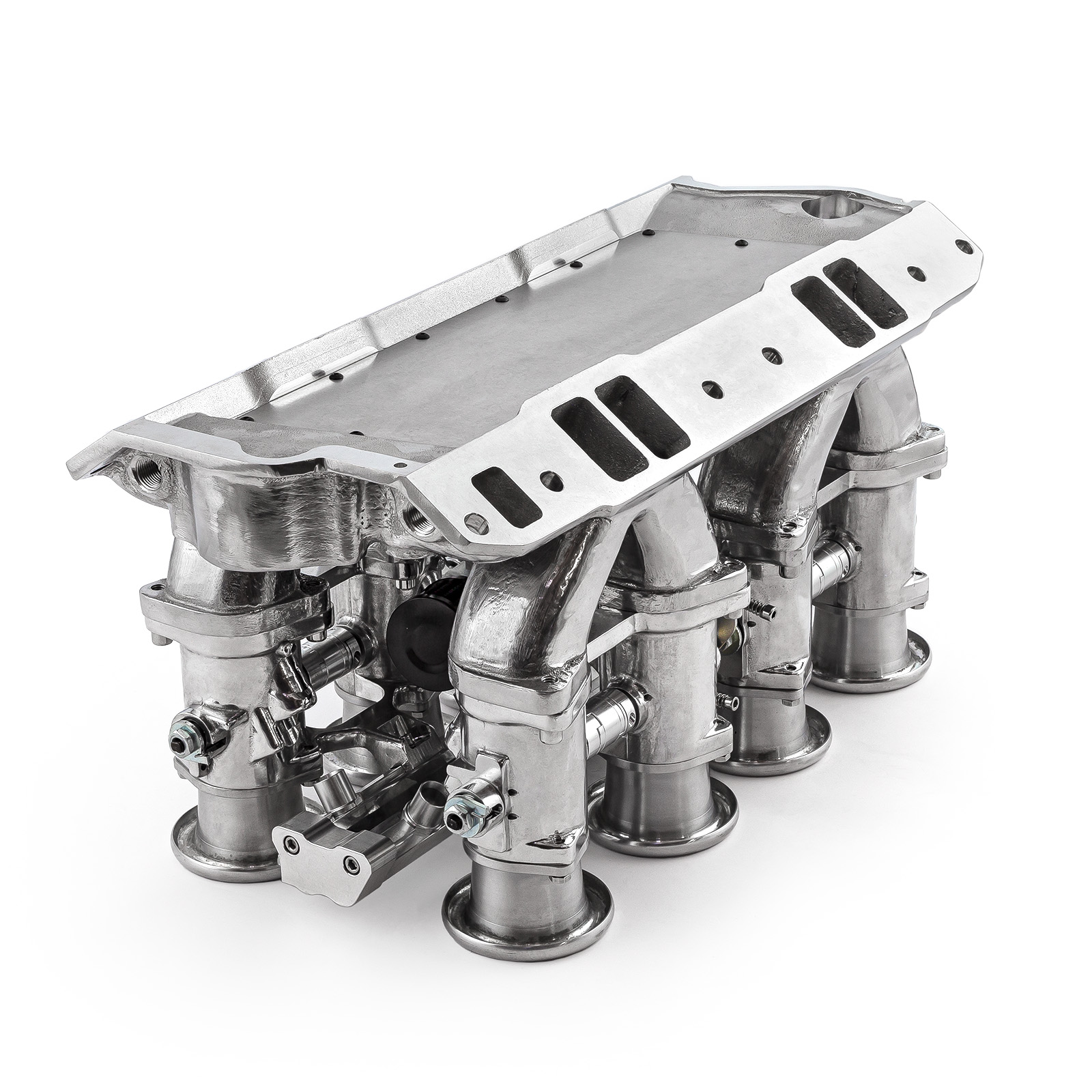 Speedmaster® 1-148-003 Chevy SBC 350 Downdraft EFI Stack Intake Manifold System Complete Polished
