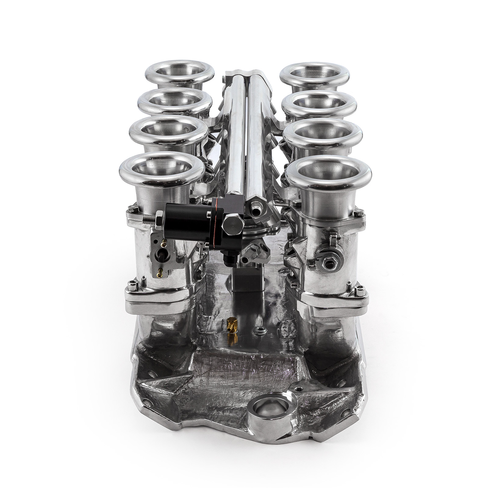 Speedmaster® 1-148-003 Chevy SBC 350 Downdraft EFI Stack Intake Manifold System Complete Polished