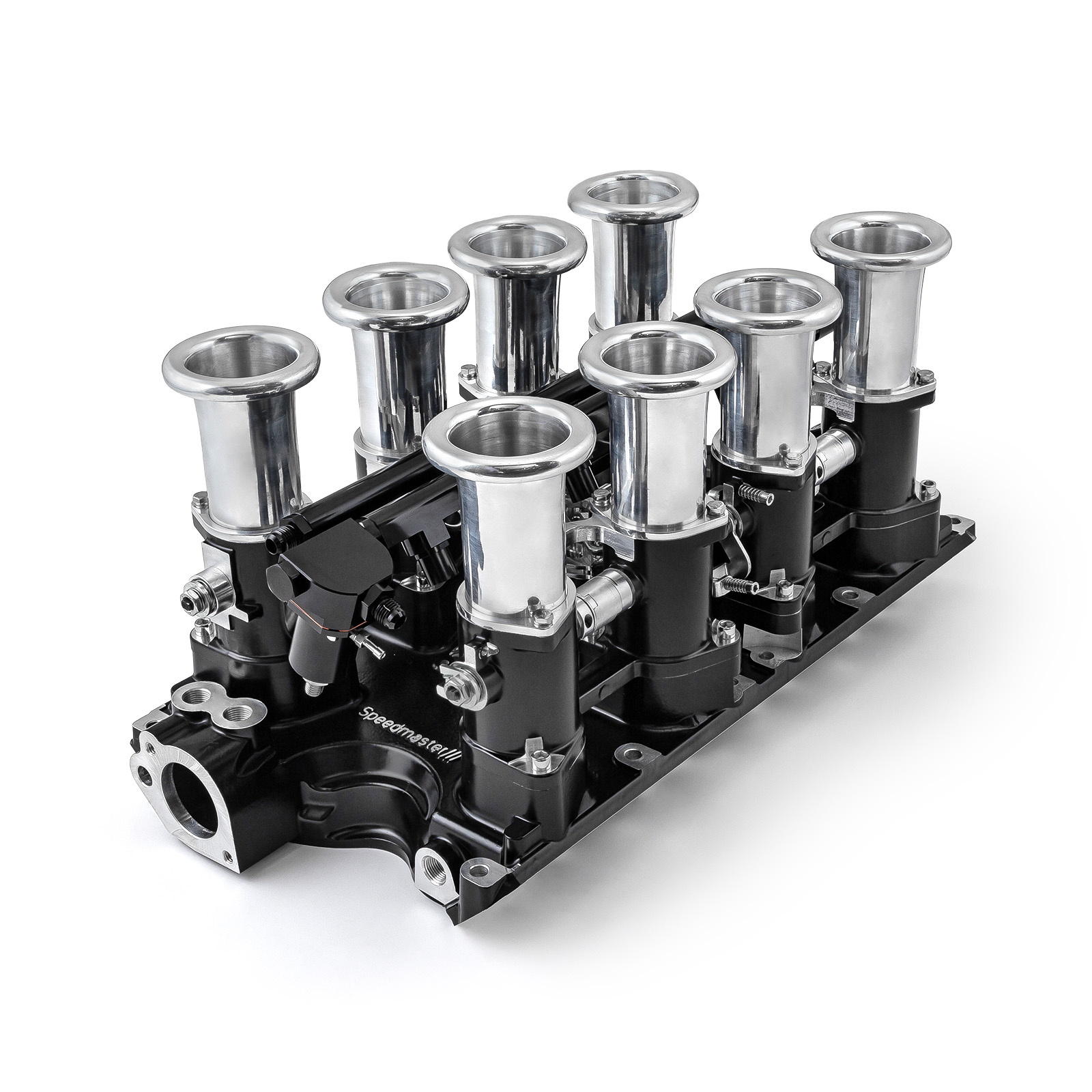 Speedmaster® 1-148-006-02 Ford 351W Windsor Downdraft 8 Stack EFI Intake Manifold System Complete Black