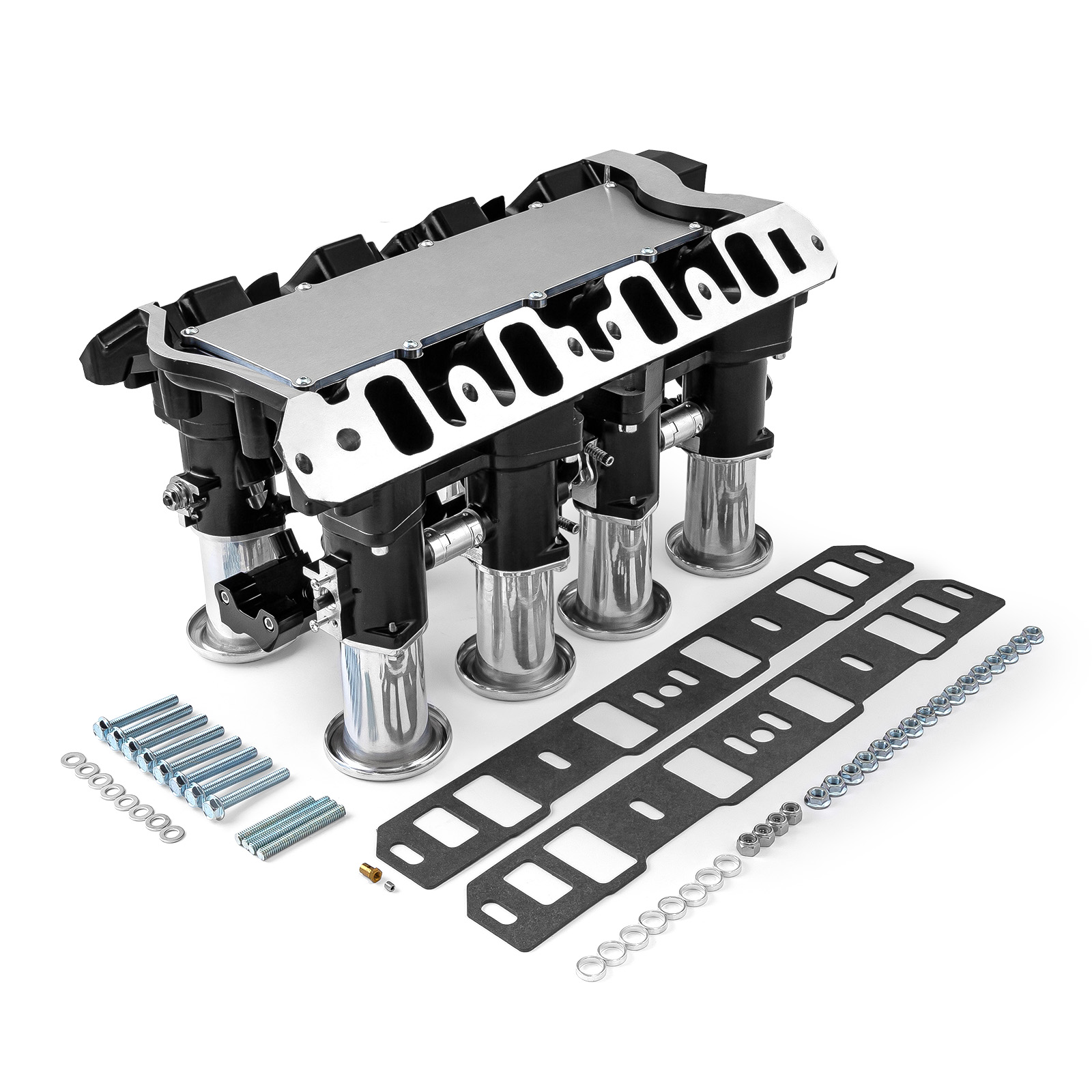 Speedmaster® 1-148-006-02 Ford 351W Windsor Downdraft 8 Stack EFI Intake Manifold System Complete Black