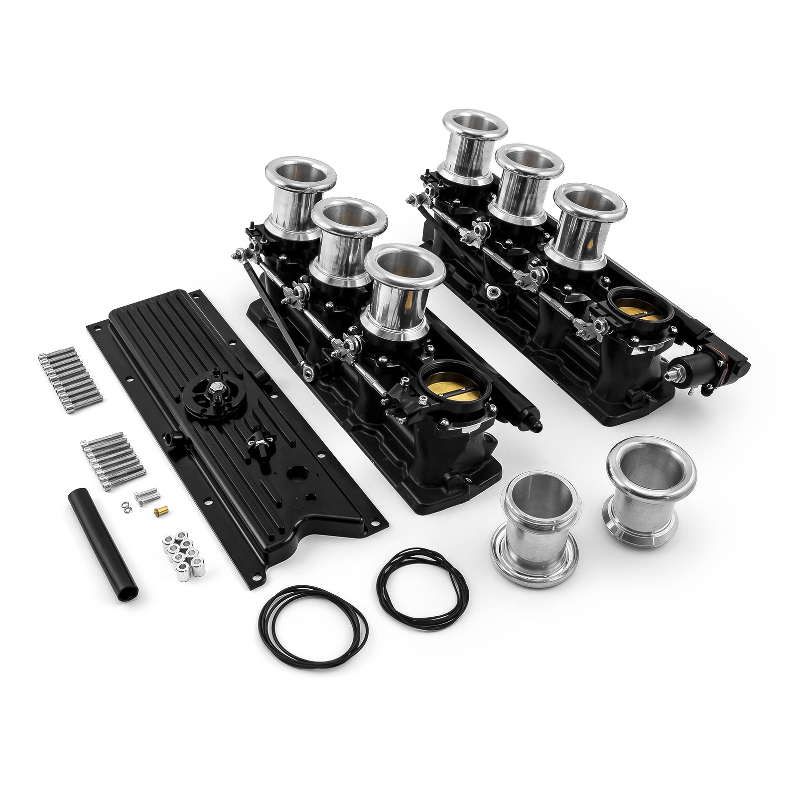 Speedmaster® 1-148-042-01 Chevy GM LS1 Downdraft EFI Stack Intake Manifold System Complete [Black]