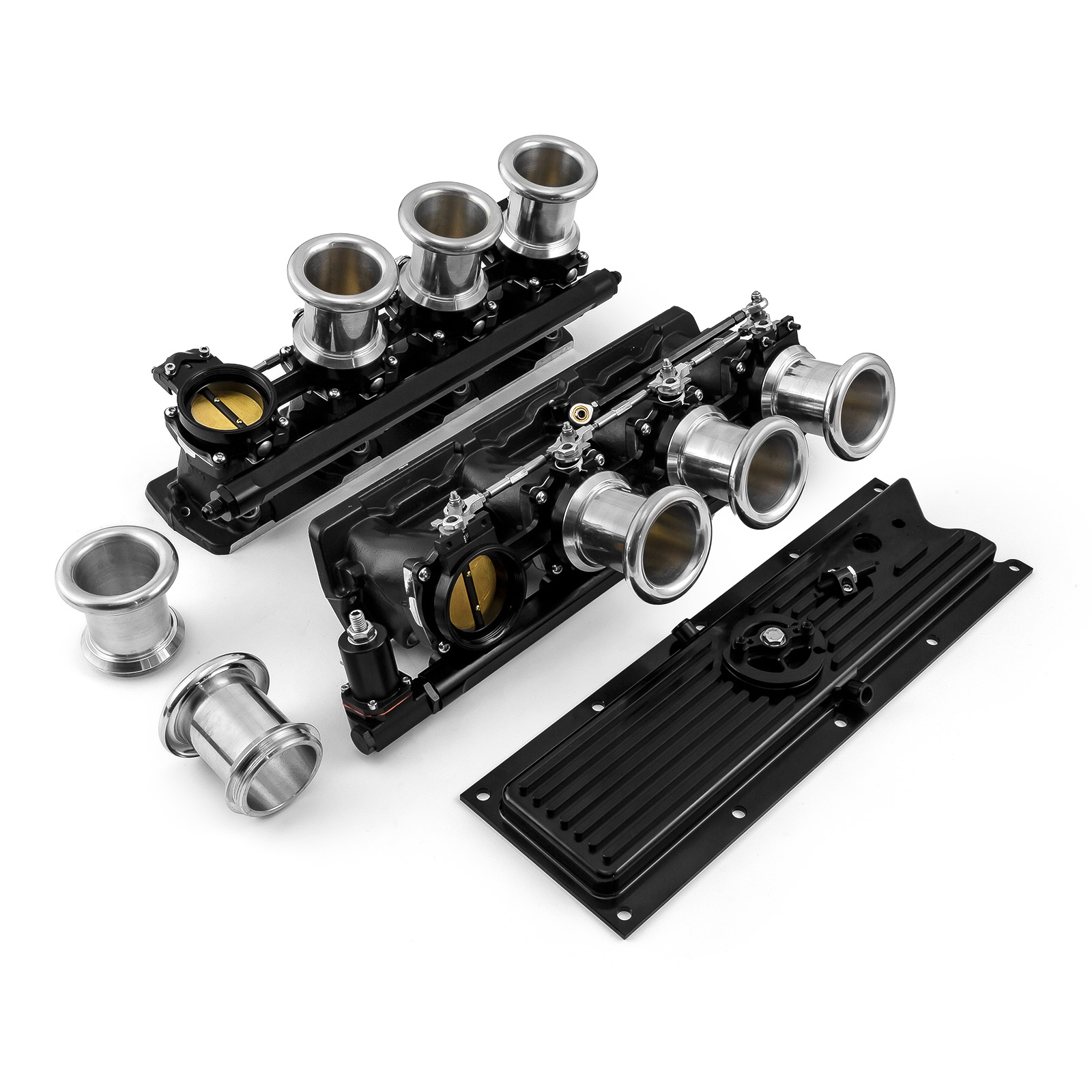 Speedmaster® 1-148-042-01 Chevy GM LS1 Downdraft EFI Stack Intake Manifold System Complete [Black]