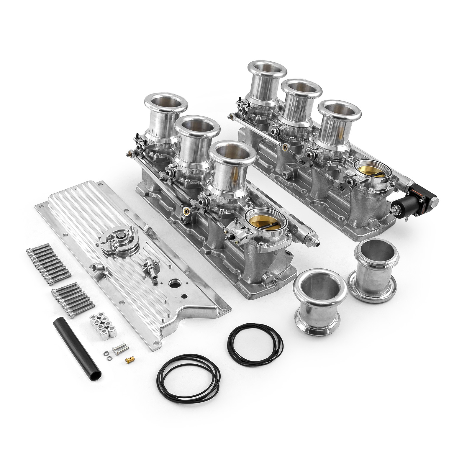 Speedmaster® 1-135-016-02 Chevy GM LS1 Downdraft + FiTech Ultra EFI Fuel Injection System [Polished]