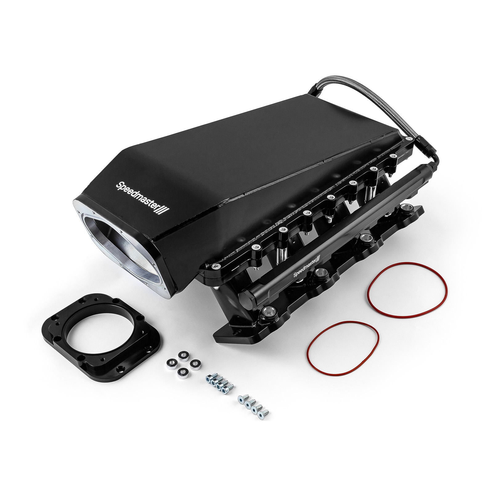 Chevy GM LS1 2pc Fabricated Ram Air 98mm 4 Bolt EFI Intake Manifold Black