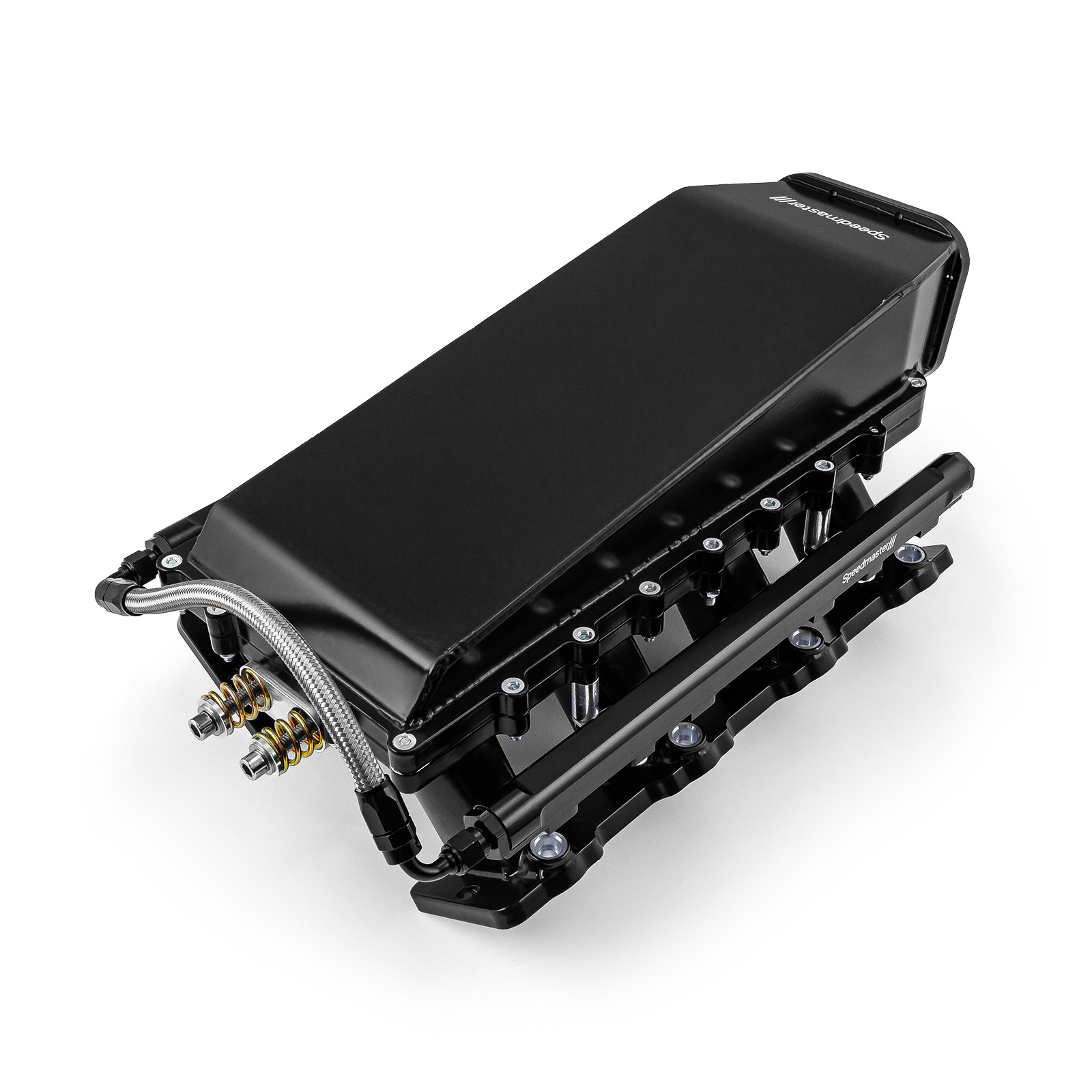 Speedmaster® 1-148-050-02 Chevy GM LS1 2pc Fabricated Ram Air 98mm 4 Bolt EFI Intake Manifold Black