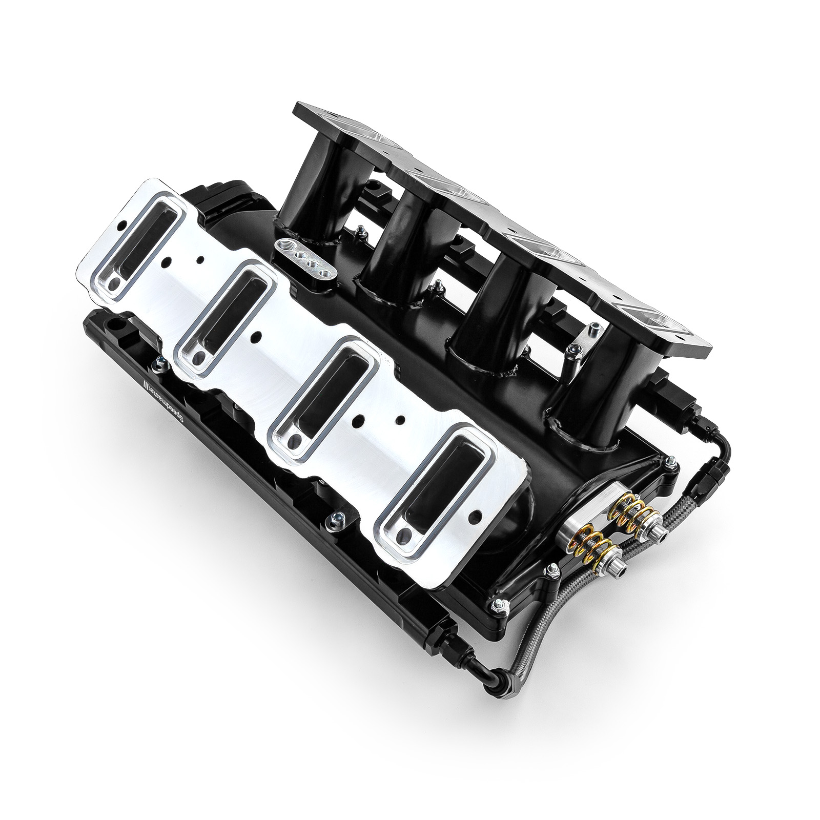 Speedmaster® 1-148-050-02 Chevy GM LS1 2pc Fabricated Ram Air 98mm 4 Bolt EFI Intake Manifold Black