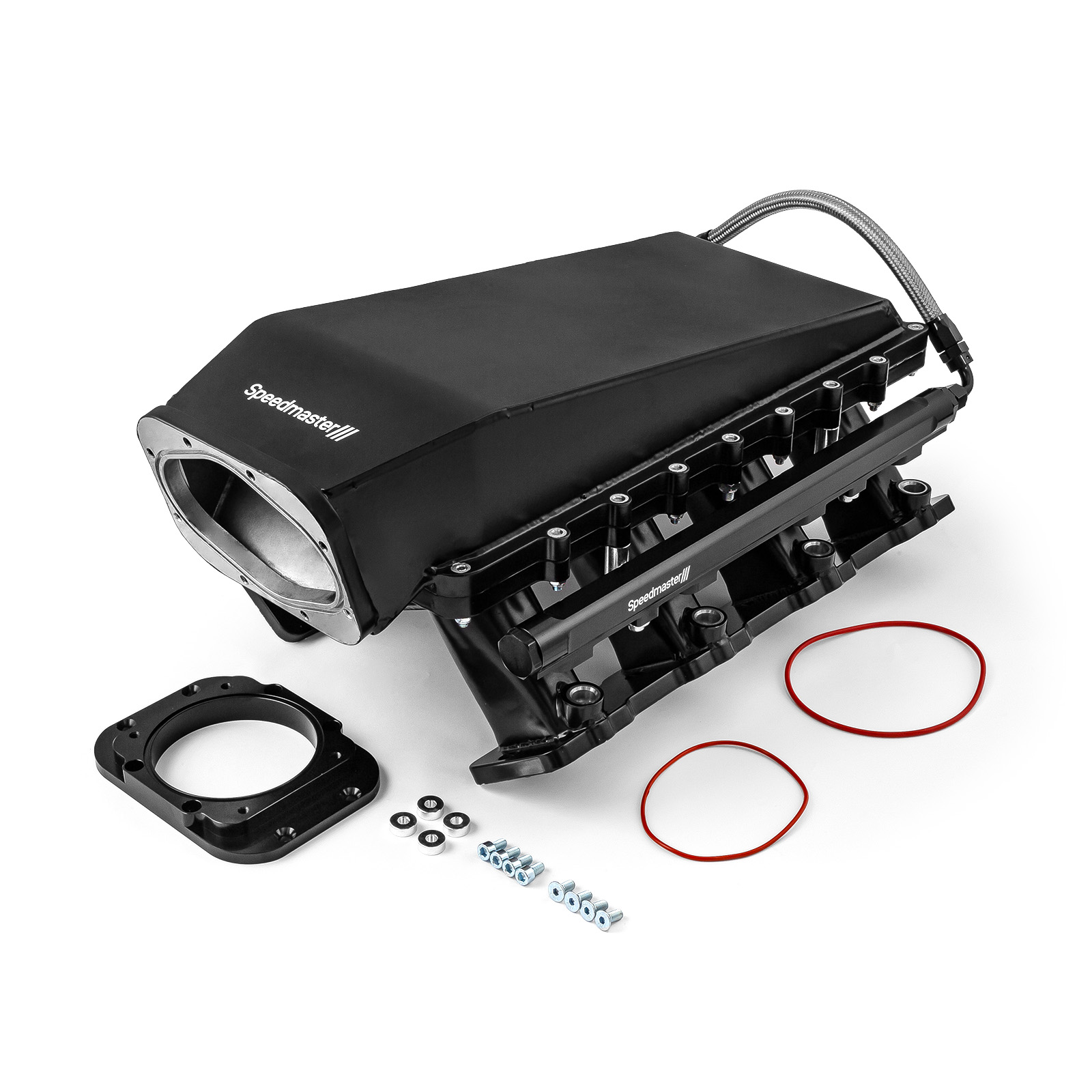 Speedmaster® 1-148-051-02 Chevy LS3 2pc Fabricated Ram Air 98mm 4 Bolt EFI Intake Manifold Black