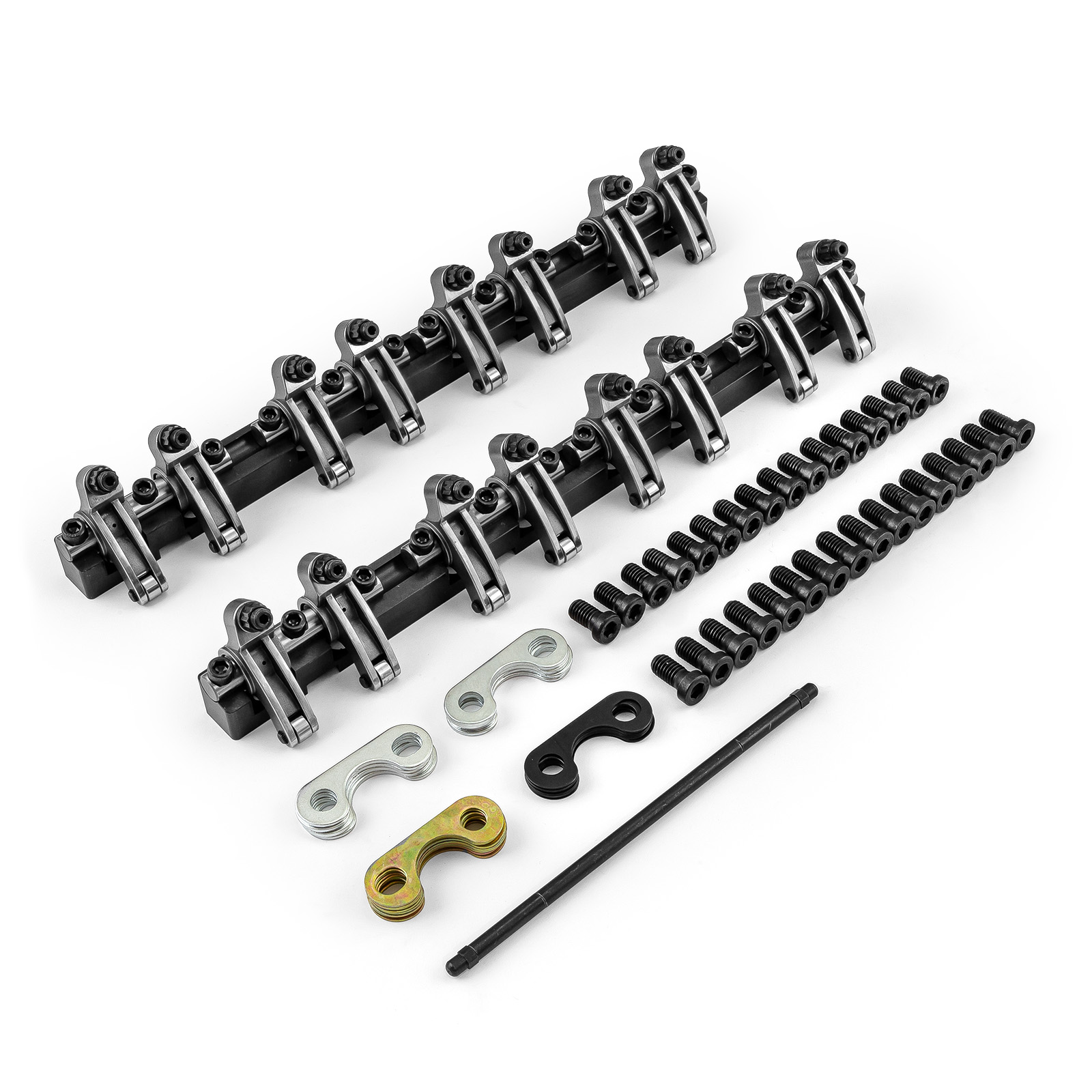 Speedmaster® 1-261-028 Chevy SBC 350 Shaft Mount 1.5 Ratio DNA® Stainless Steel Roller Rocker Arms