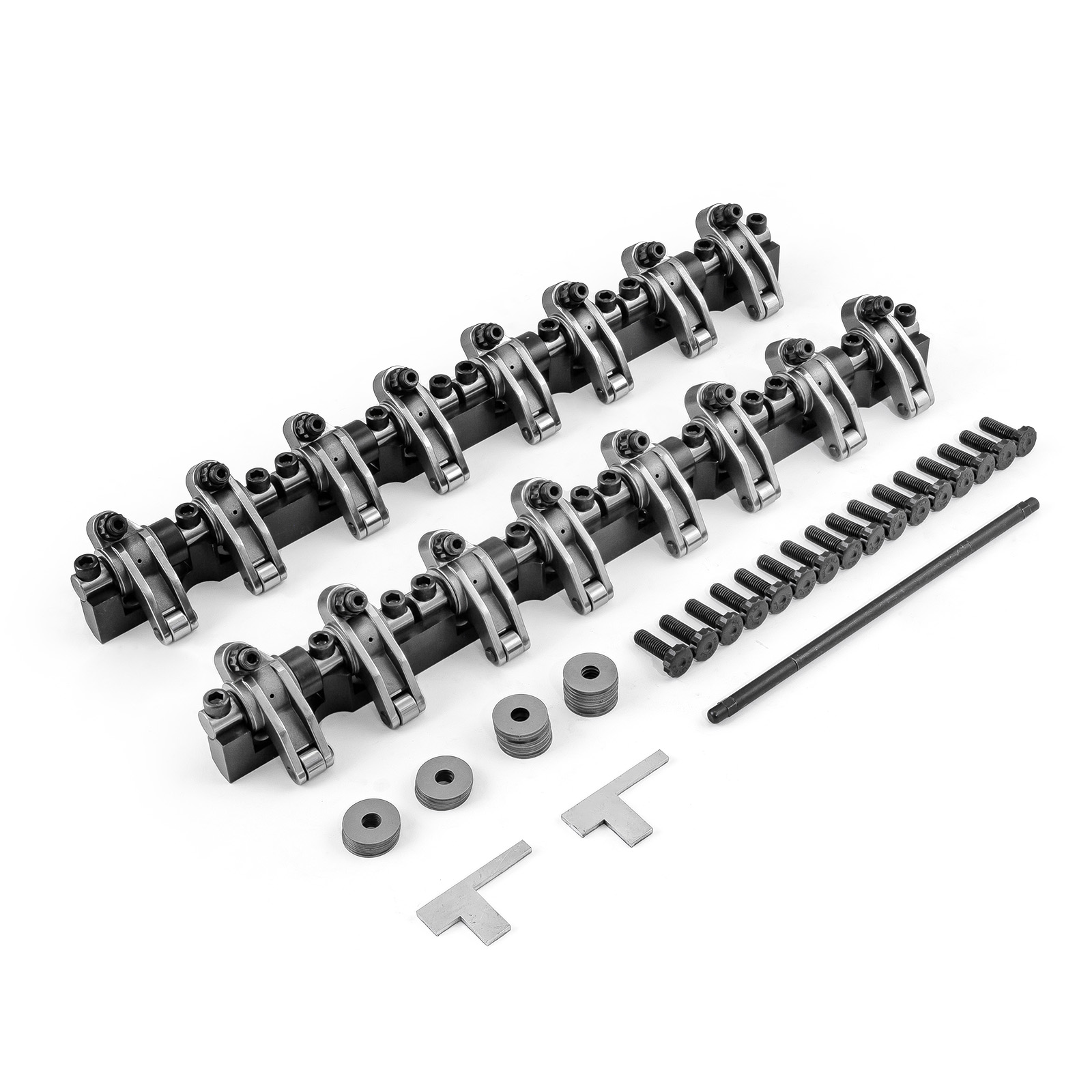 Speedmaster® 1-261-037 Chevy GM LS3 Shaft Mount 1.8 Ratio DNA® Stainless Steel Roller Rocker Arms