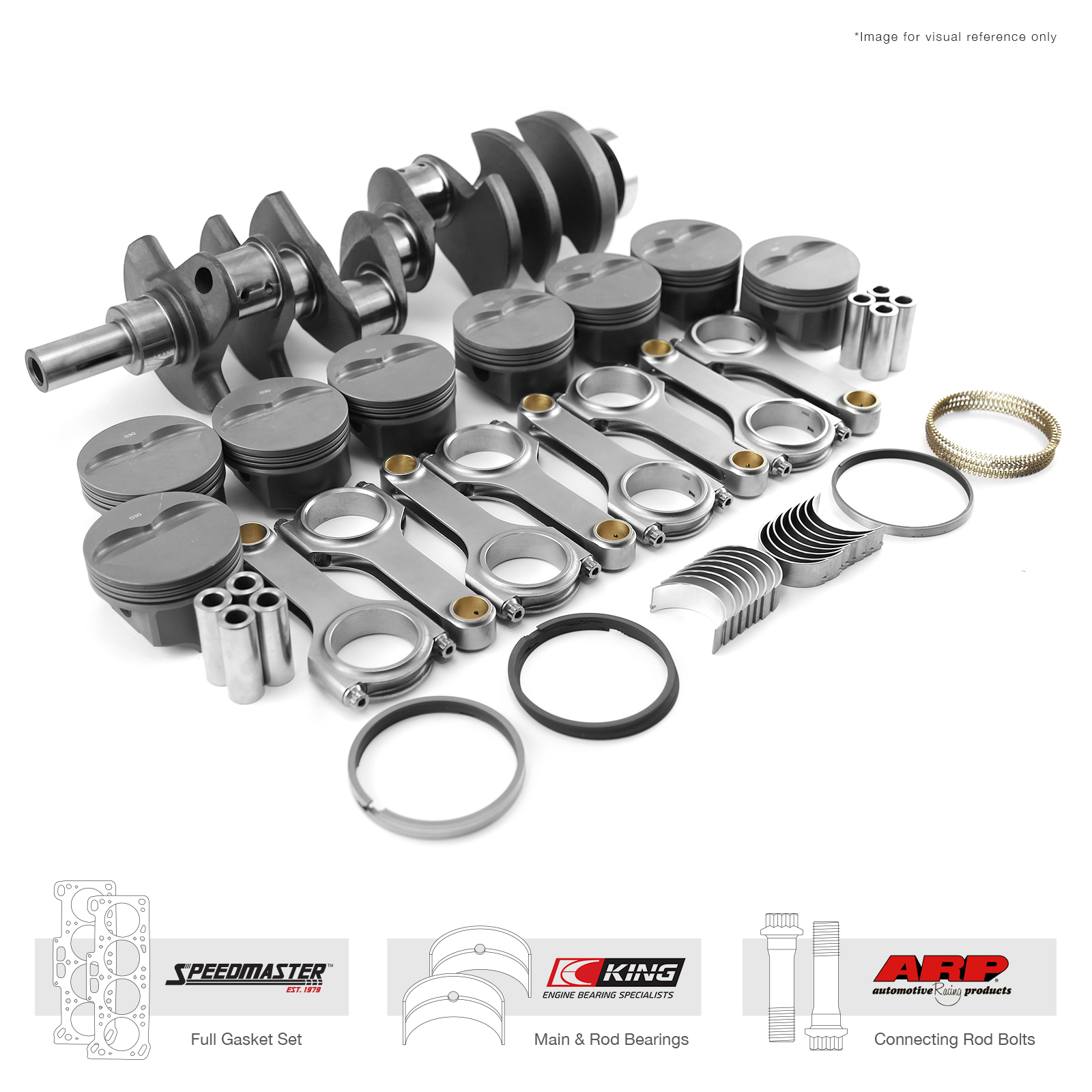 Chevy SBC 350 3.750" 383 ci 2Pc-Seal Rotating Assembly Kit - Sportsman Series
